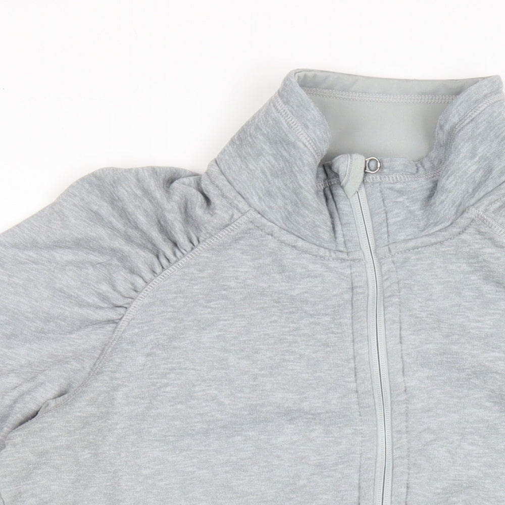 Womens O'Neill Size XL UK '' Full Zip Sweatshirt Grey Long Sleeve - close detail