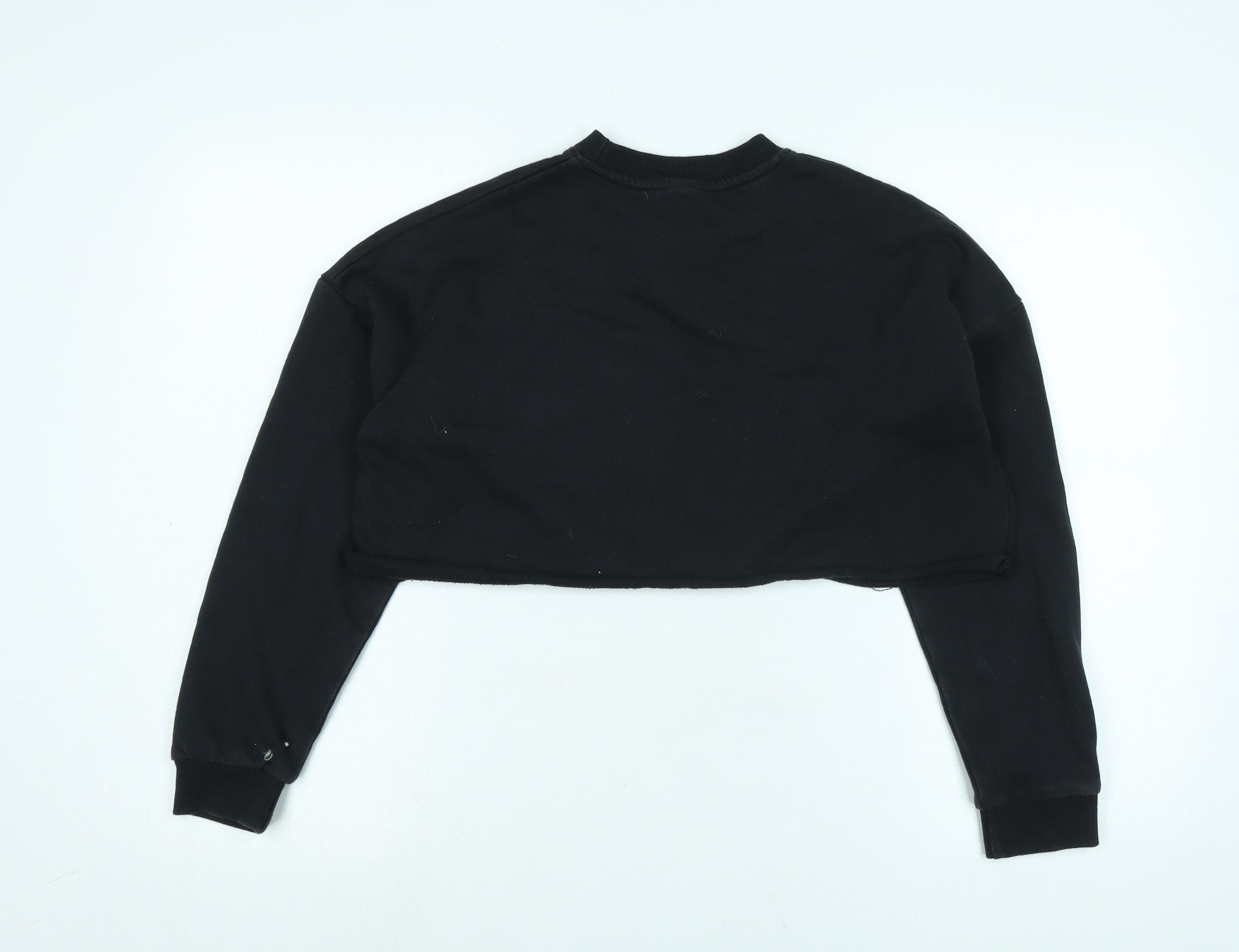 Miss London Womens Pullover Sweatshirt Size S UK '' Black Short Sleeve - label detail