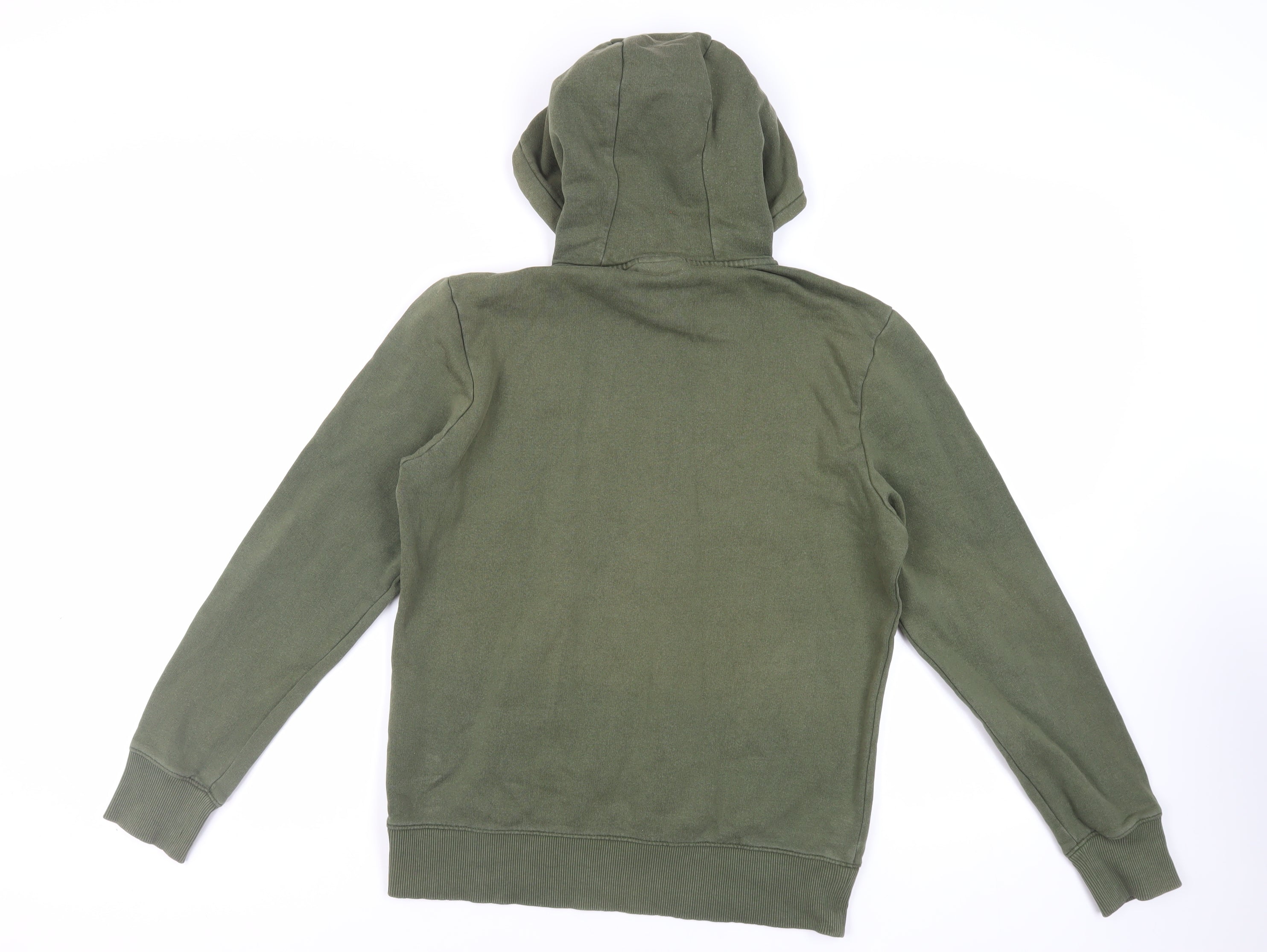 Napapuri Mens Pullover Hoodie Size M UK '' Green Logo Long Sleeve - label detail