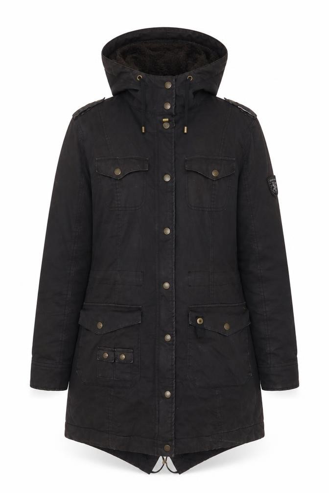 Esprit Womens Jacket Coat Size M UK '' Brown Logo, Embroidered Short - front view