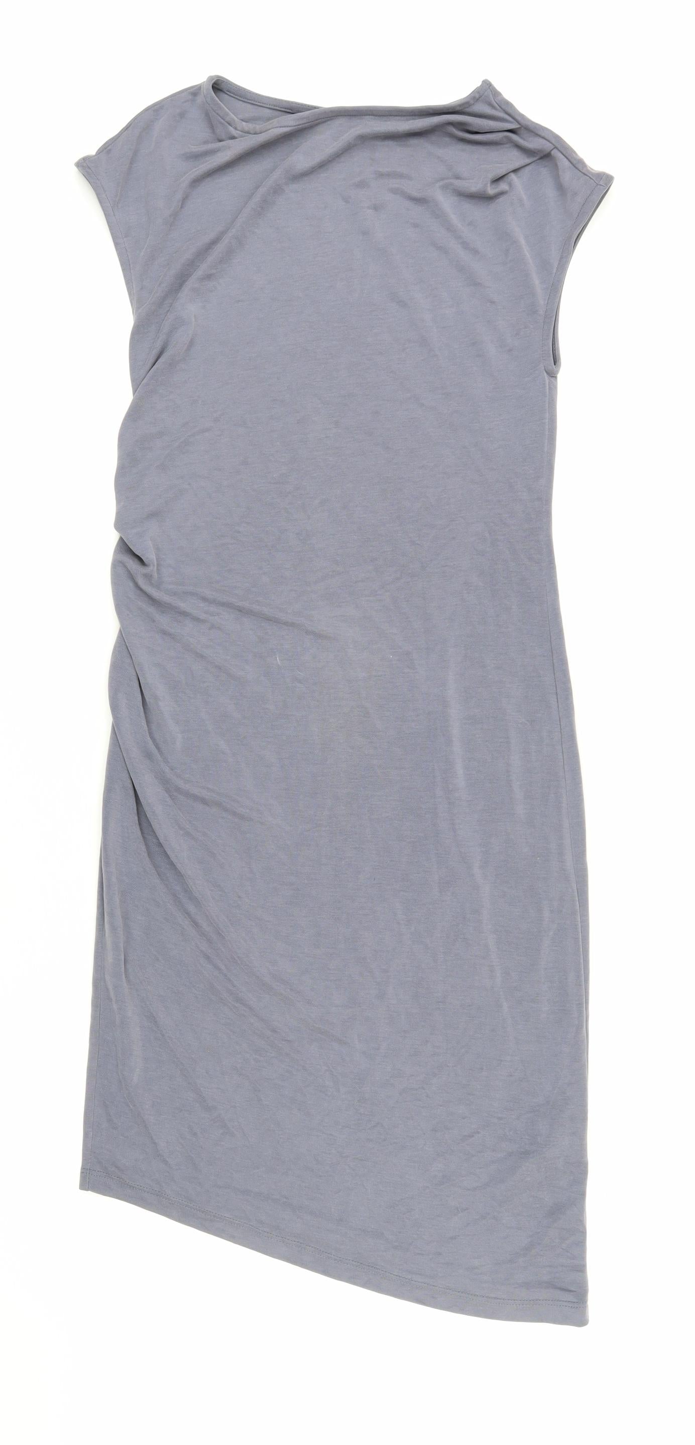 Topshop Womens Pencil Dress Size 6 UK '' Green Knee Length Boat Neck Sleeveless - reverse view