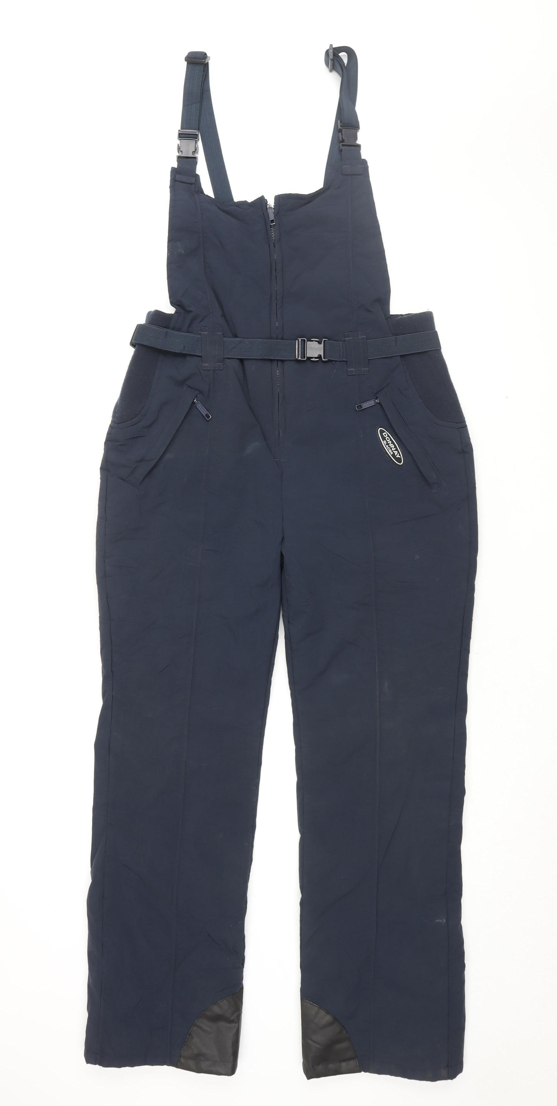 Donnay Unisex Adults Dungaree One-Piece Size 6 Blue Sleeveless Casual Buckle - reverse view