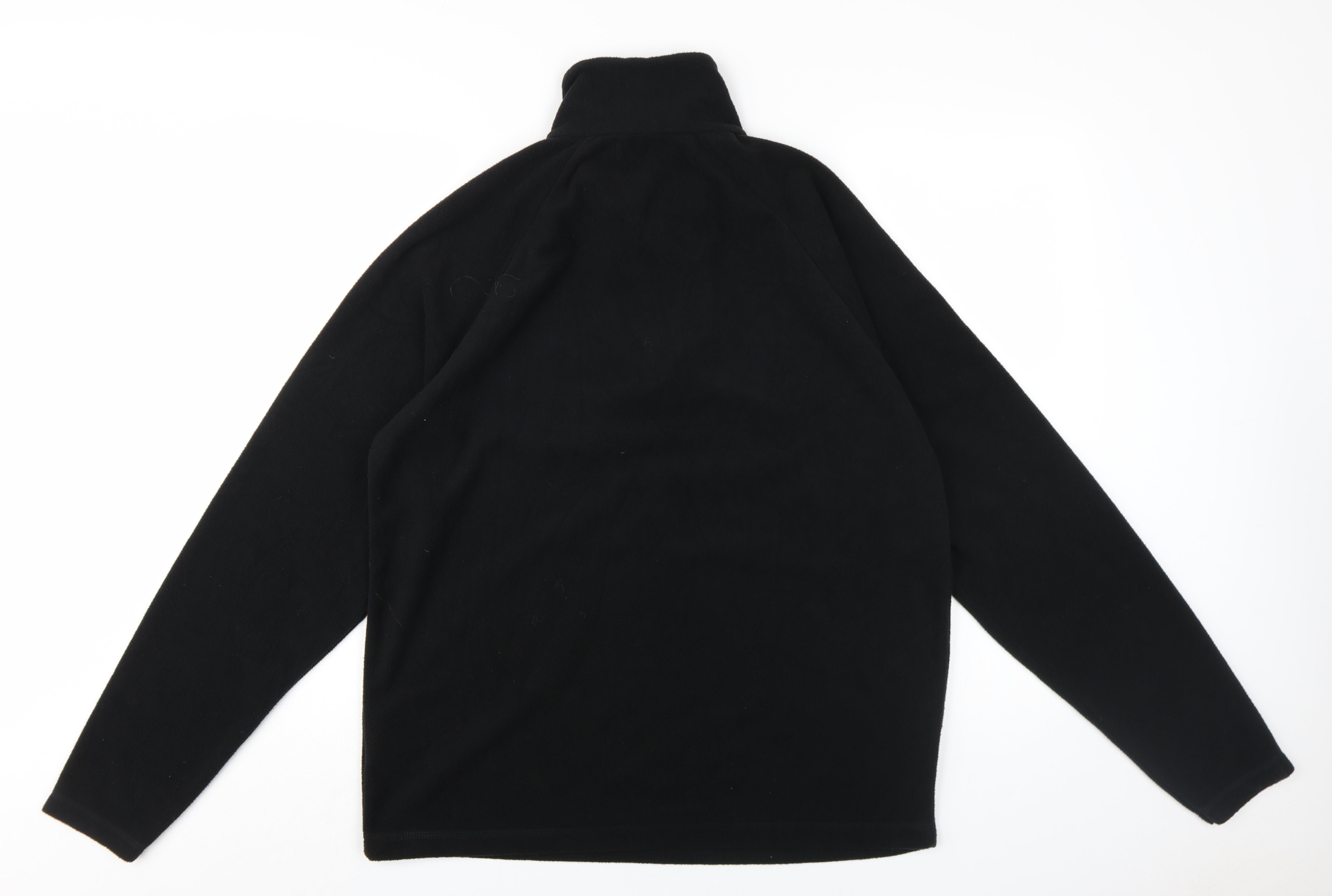 Pierre Cardin Mens 1/4 Zip Sweatshirt Size L Black Long Sleeve Graphic Print - label detail