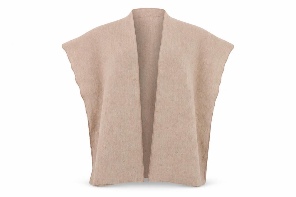 Womens Cocogio One Size Cape Jumper Pink V-Neck Sleeveless Casual Lightweight - front view