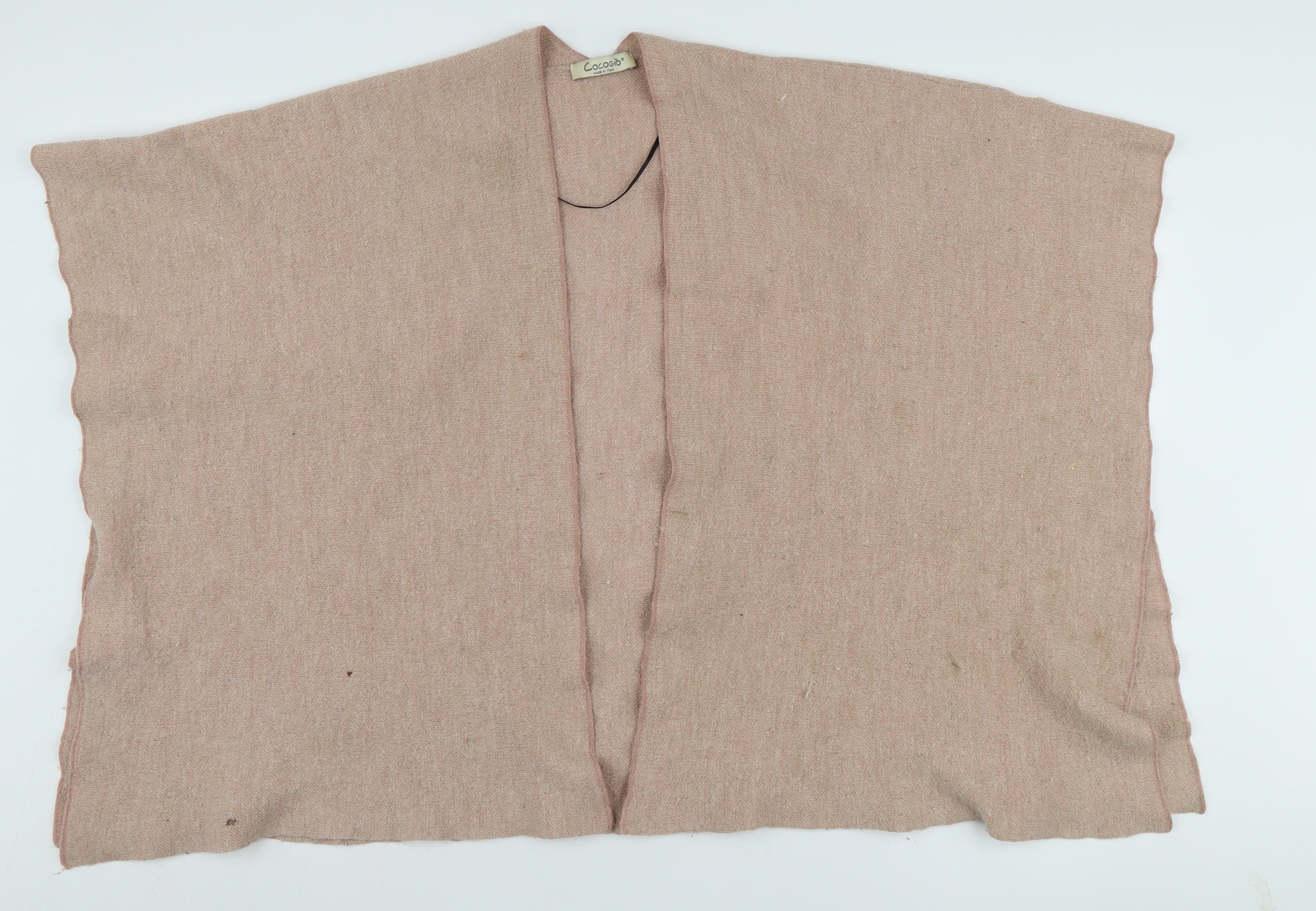 Womens Cocogio One Size Cape Jumper Pink V-Neck Sleeveless Casual Lightweight - reverse view