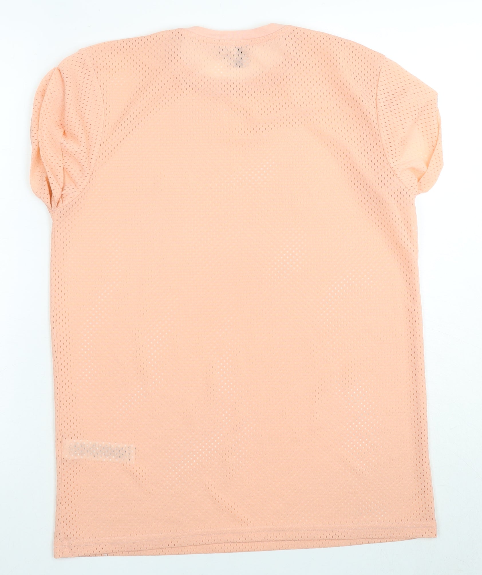 ASOS Womens Jersey T-Shirt Size 10 Pink Solid Crew Neck Short Sleeve Activewear - label detail