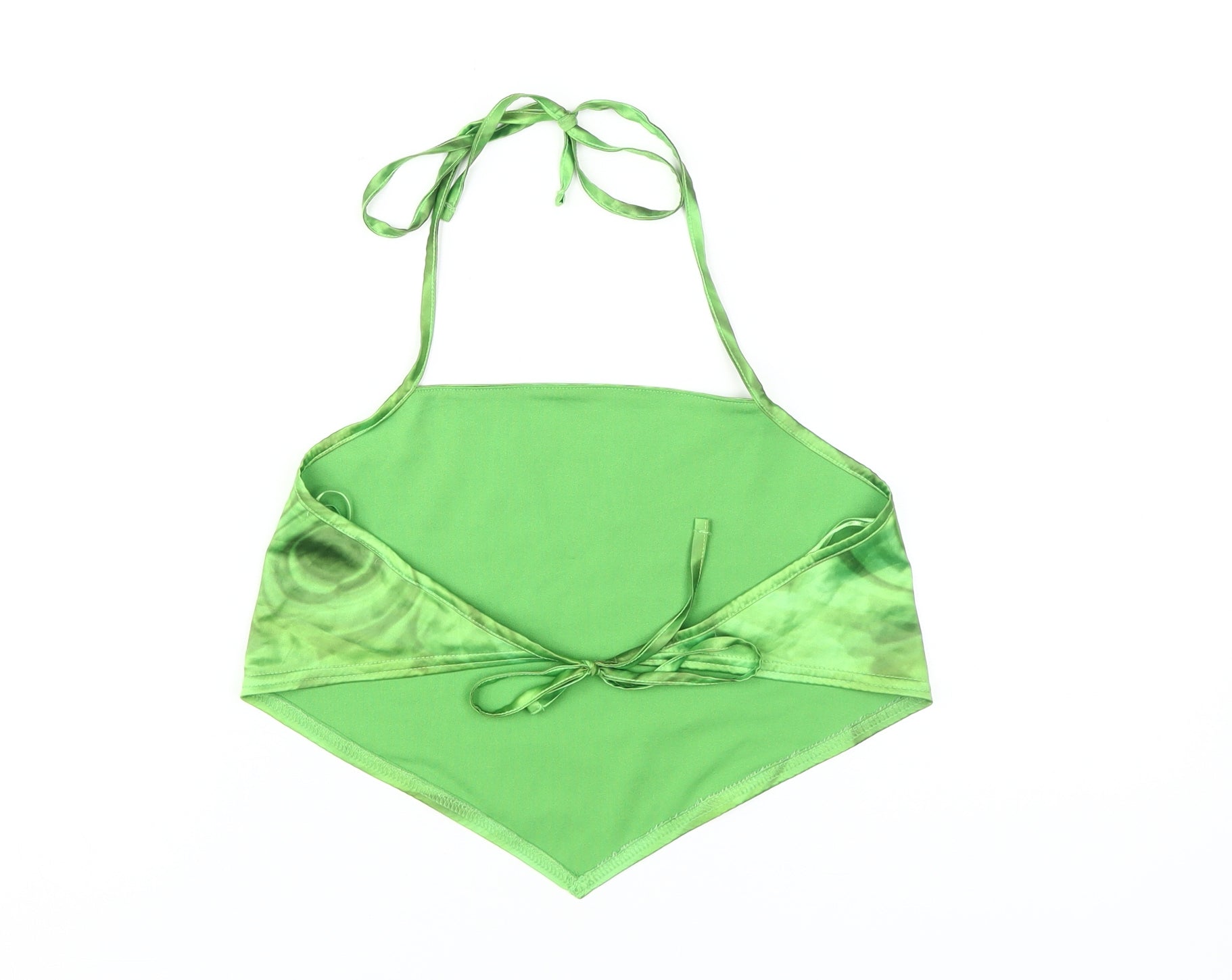 Urban Outfitters Womens Camisole Tank Size S Green Solid Halter Sleeveless - label detail