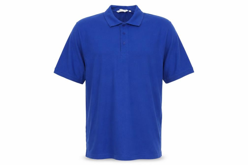 Kangaroo Poo Mens Polo Size XL Blue Solid Collared Short Sleeve Casual - front view