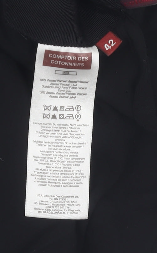 Comptoir des Cotonniers Womens Straight & Pencil Skirt Size 14 Black Casual - close detail