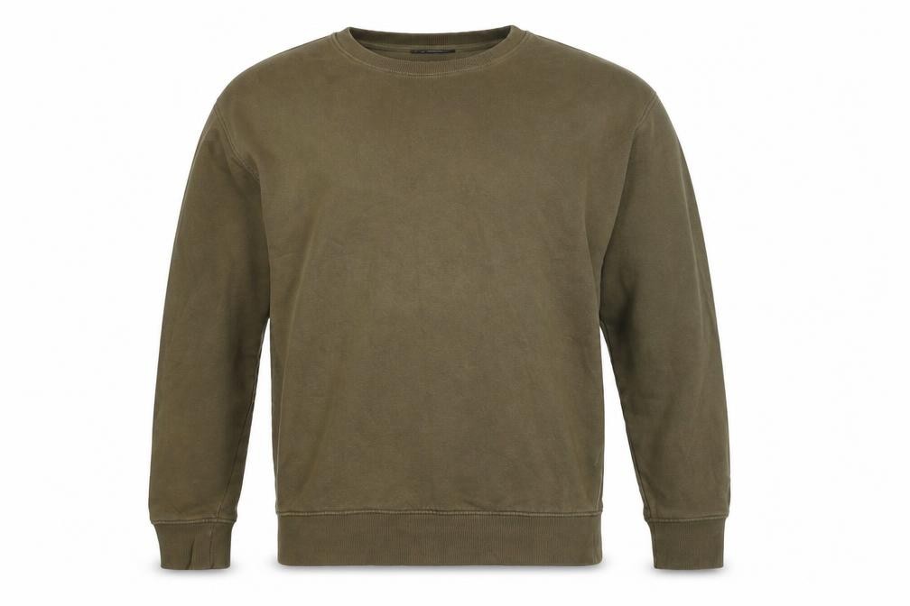 Mens New Look Size M Pullover Sweatshirt Green Long Sleeve Warm - front view