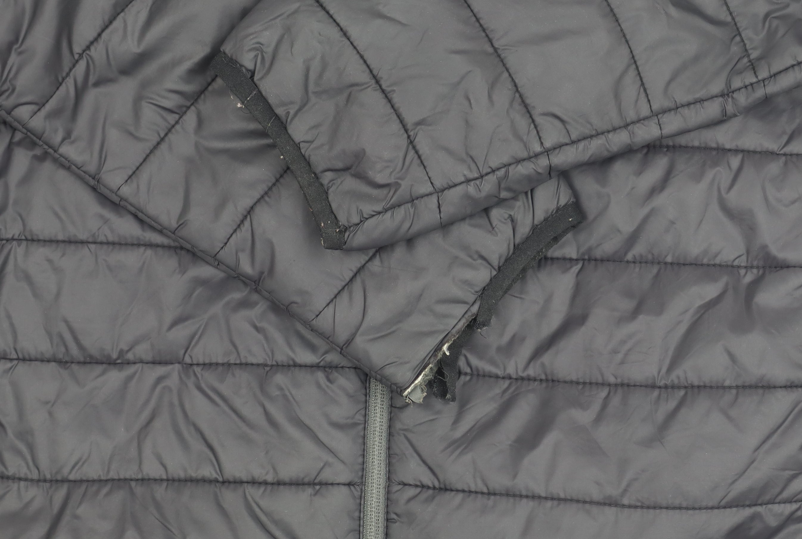 JACK & JONES Mens Puffer Jacket Size L Black Mid-Length Casual Full Zip - close detail
