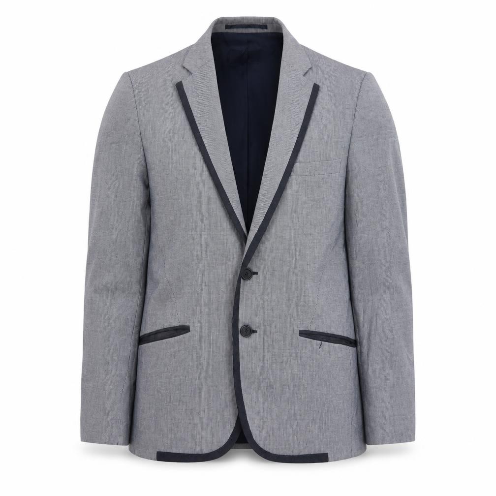 Mens H&M Size 38 Jacket Suit Jacket Grey - front view