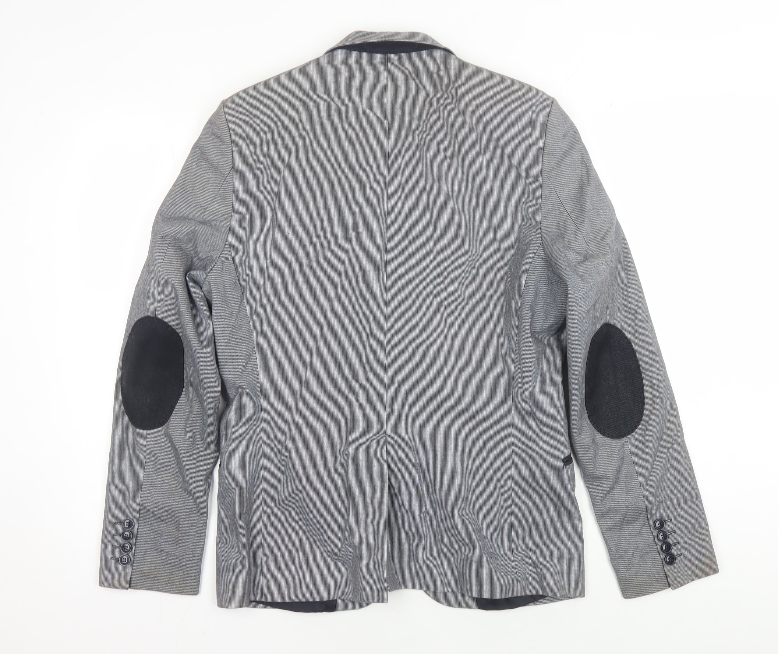 Mens H&M Size 38 Jacket Suit Jacket Grey - label detail