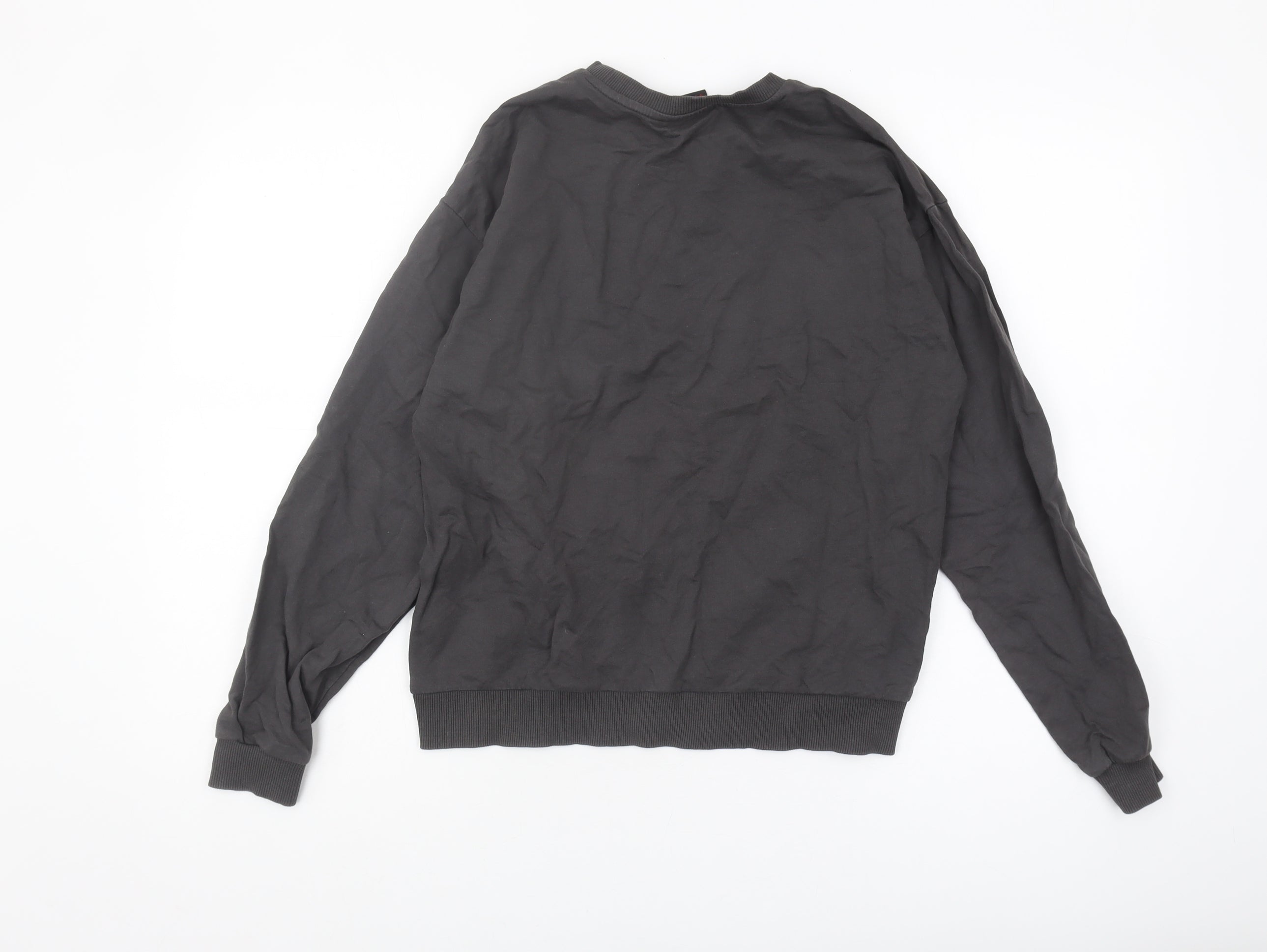AC/DC Womens Pullover Sweatshirt Size UK 8 Black Long Sleeve Casual Logo - label detail