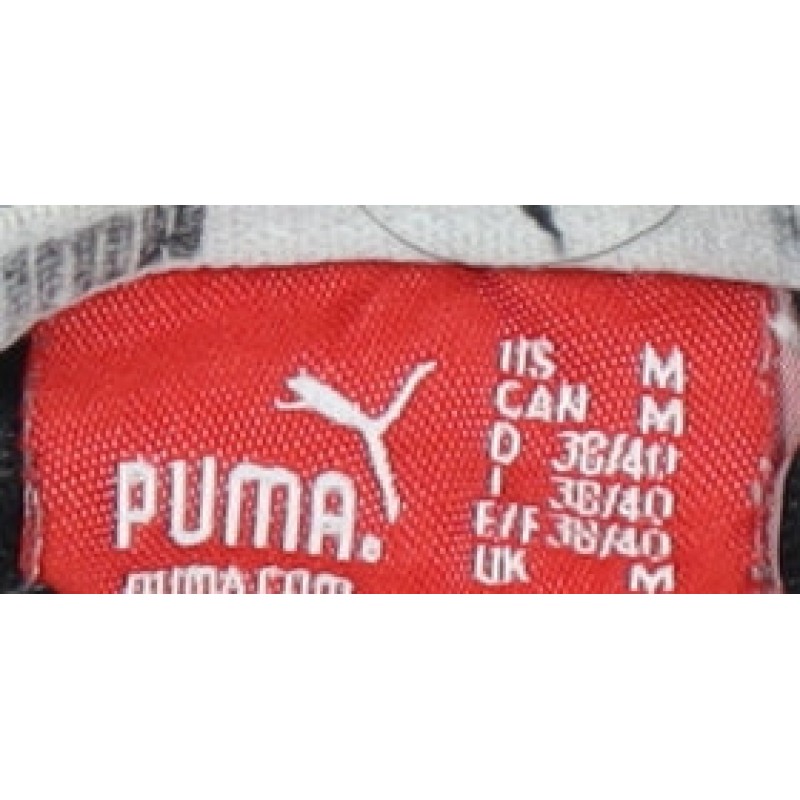 PUMA Mens Pullover Sweatshirt Size M Grey Long Sleeve Graphic Print Logo - close detail
