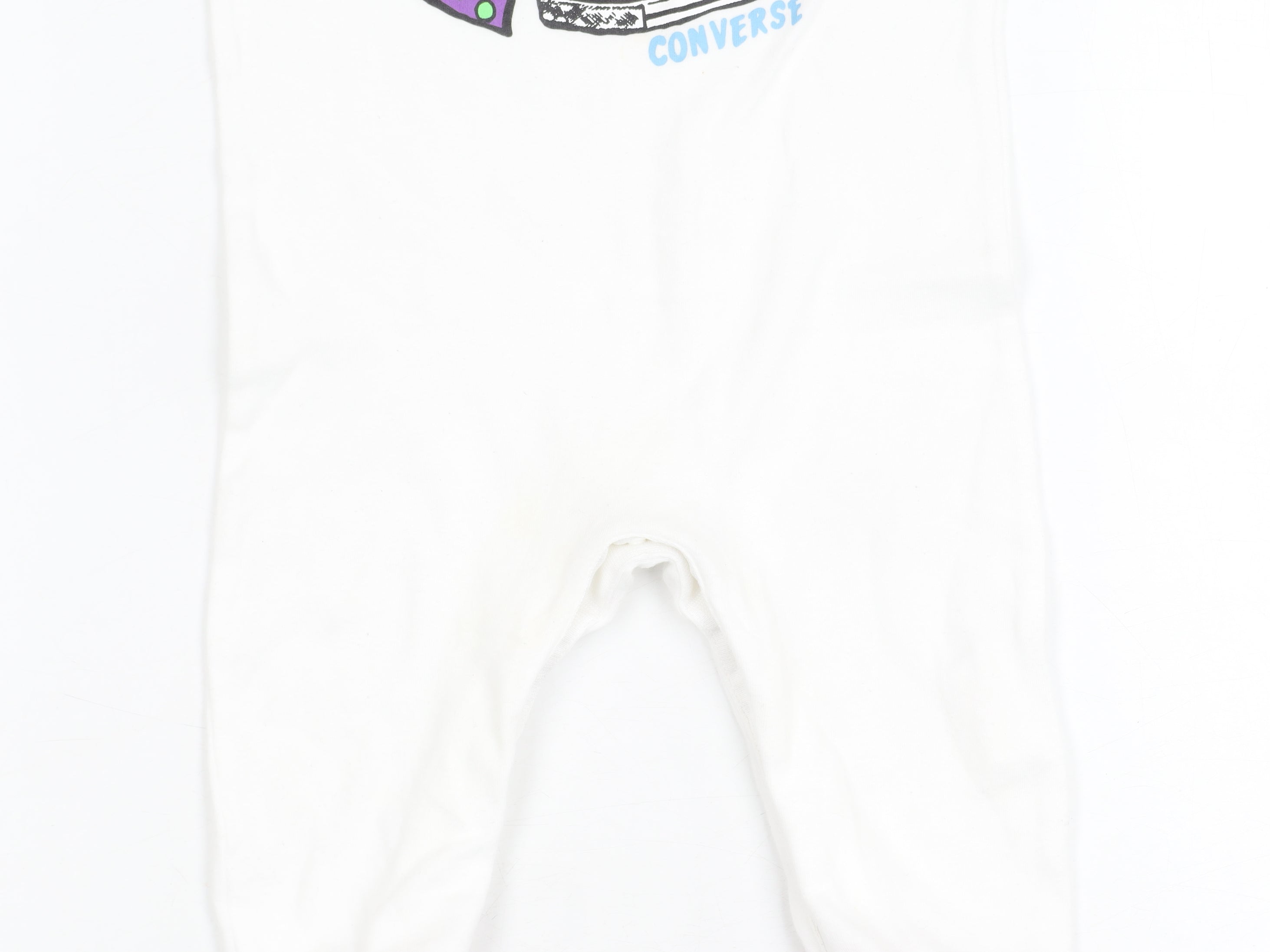Unisex Baby & Toddler Converse Size 9-12 Months Babygrow One-Piece White Casual - close detail