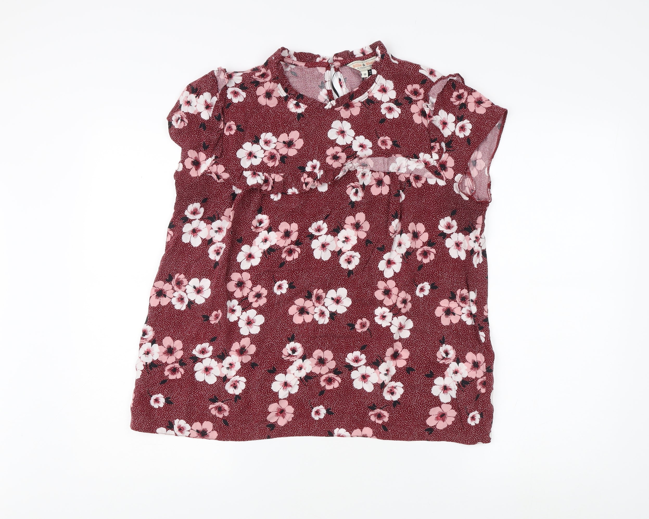 Billie & Blossom by Dorothy Perkins Womens Basic Blouse Size 16 Multicoloured - reverse view