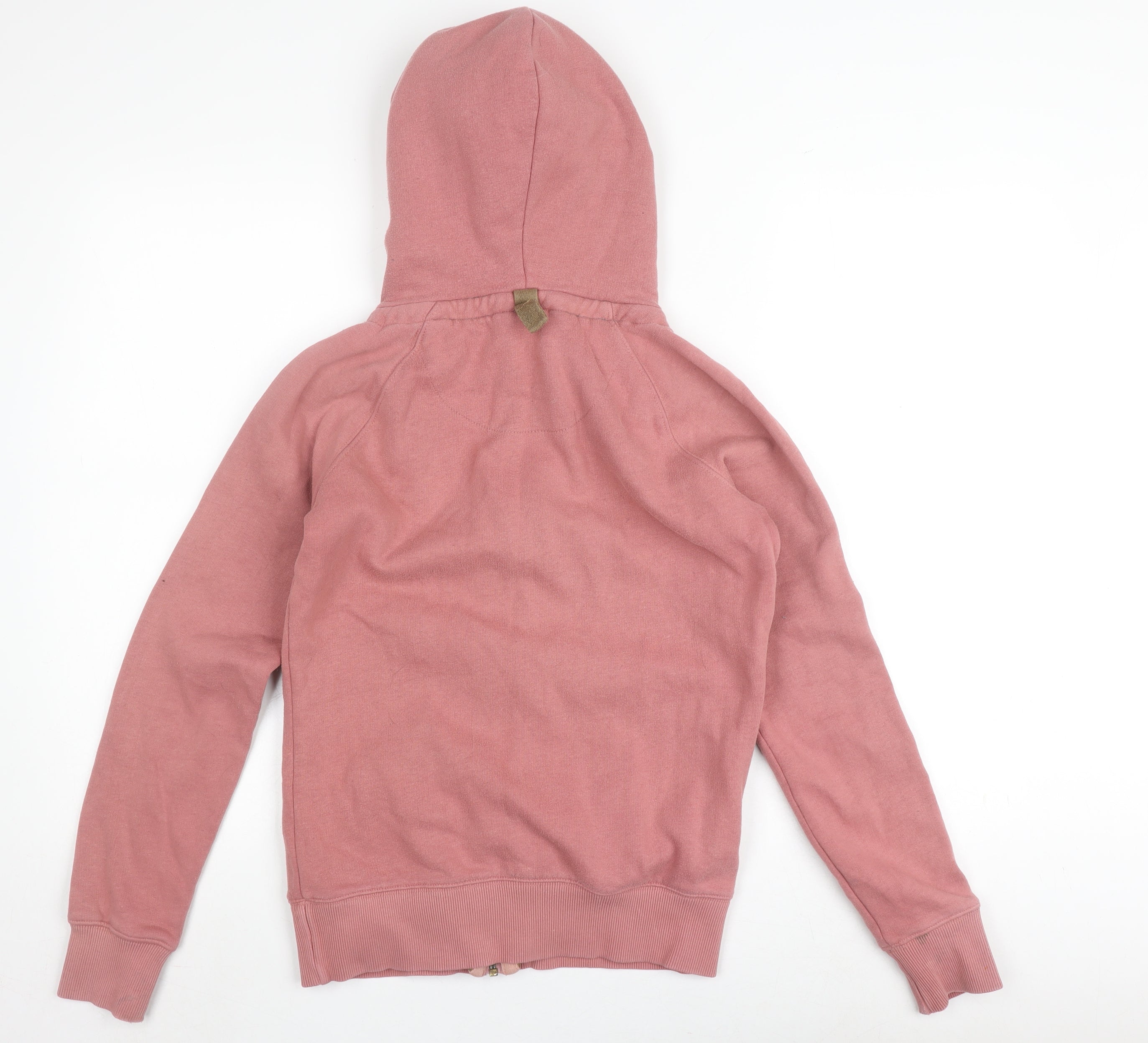 Joules Womens Full Zip Hoodie Size 8 Pink Long Sleeve Casual Hooded - label detail