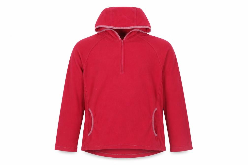 Womens Berghaus Size 12 Pullover Hoodie Red Long Sleeve Activewear 1/2 Zip - front view