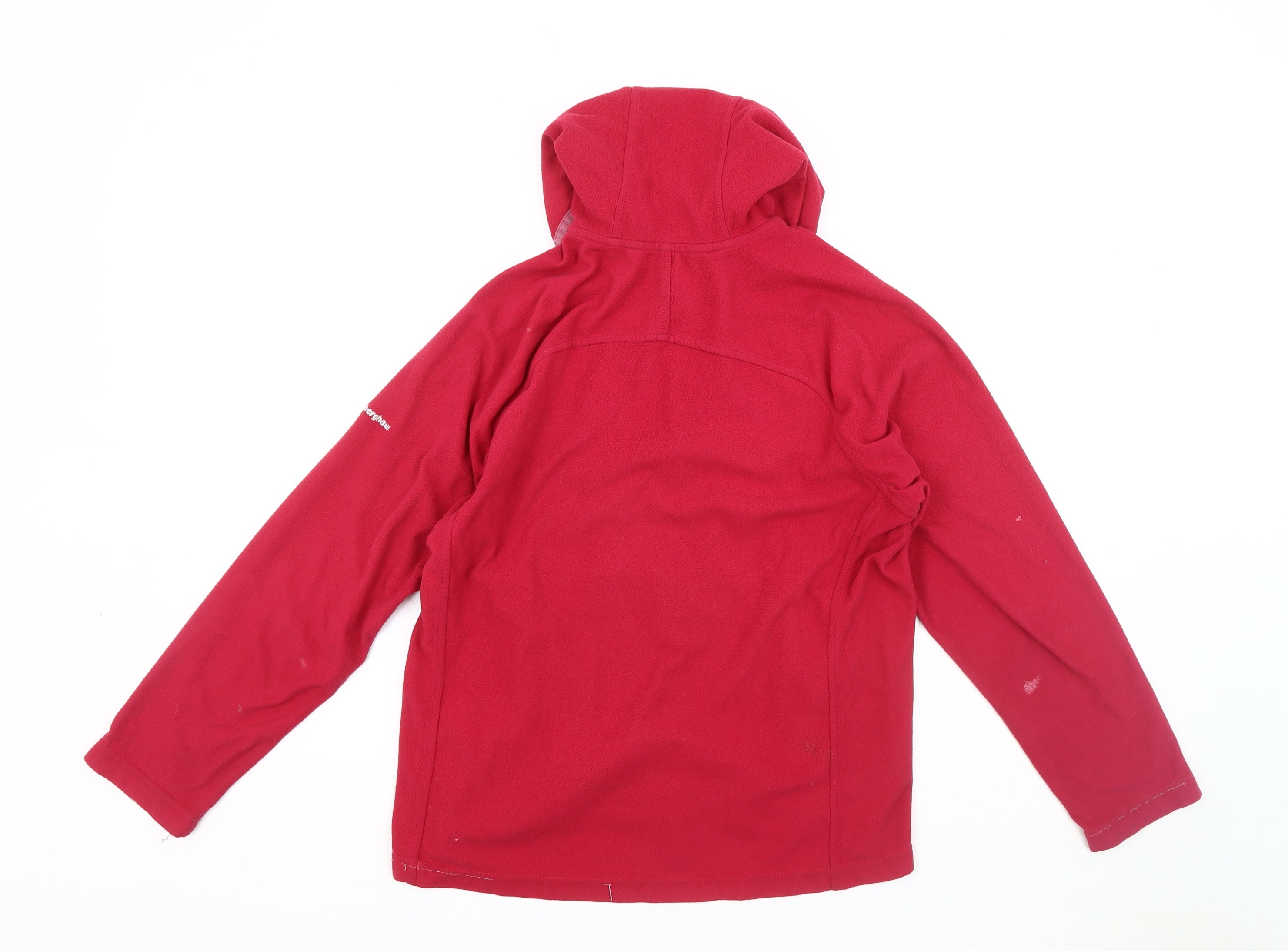 Womens Berghaus Size 12 Pullover Hoodie Red Long Sleeve Activewear 1/2 Zip - label detail