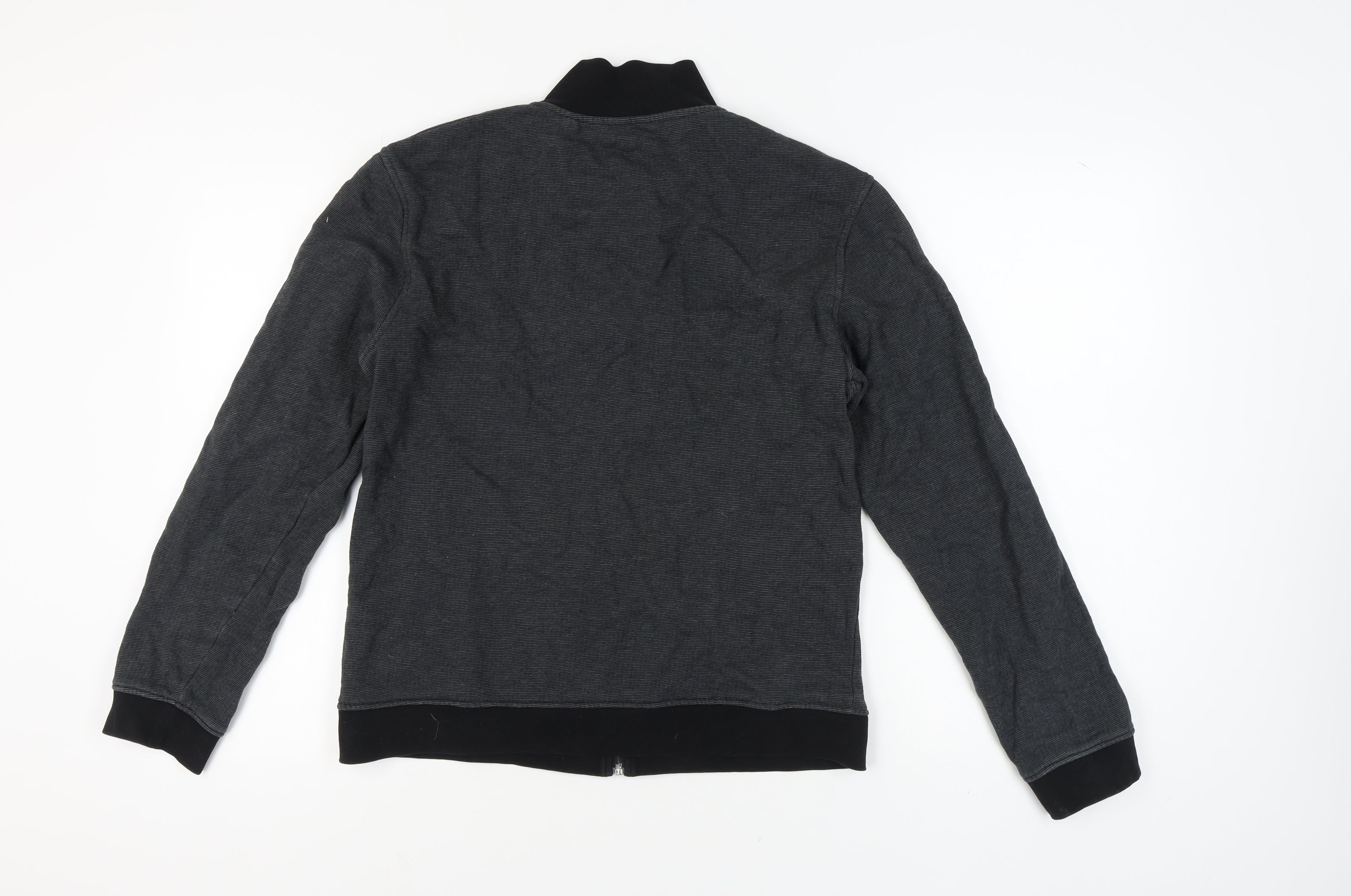 Mens NEXT Size M Full Zip Sweatshirt Black Long Sleeve - label detail