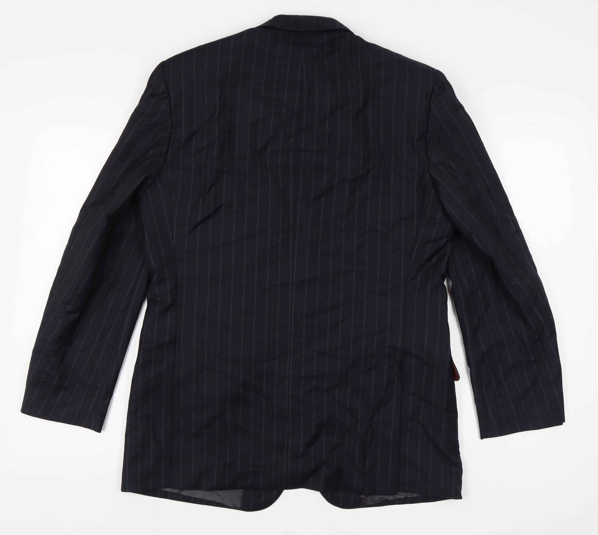 Mens Simon Carter Size 40 Jacket Blazer Blue Striped Business - label detail