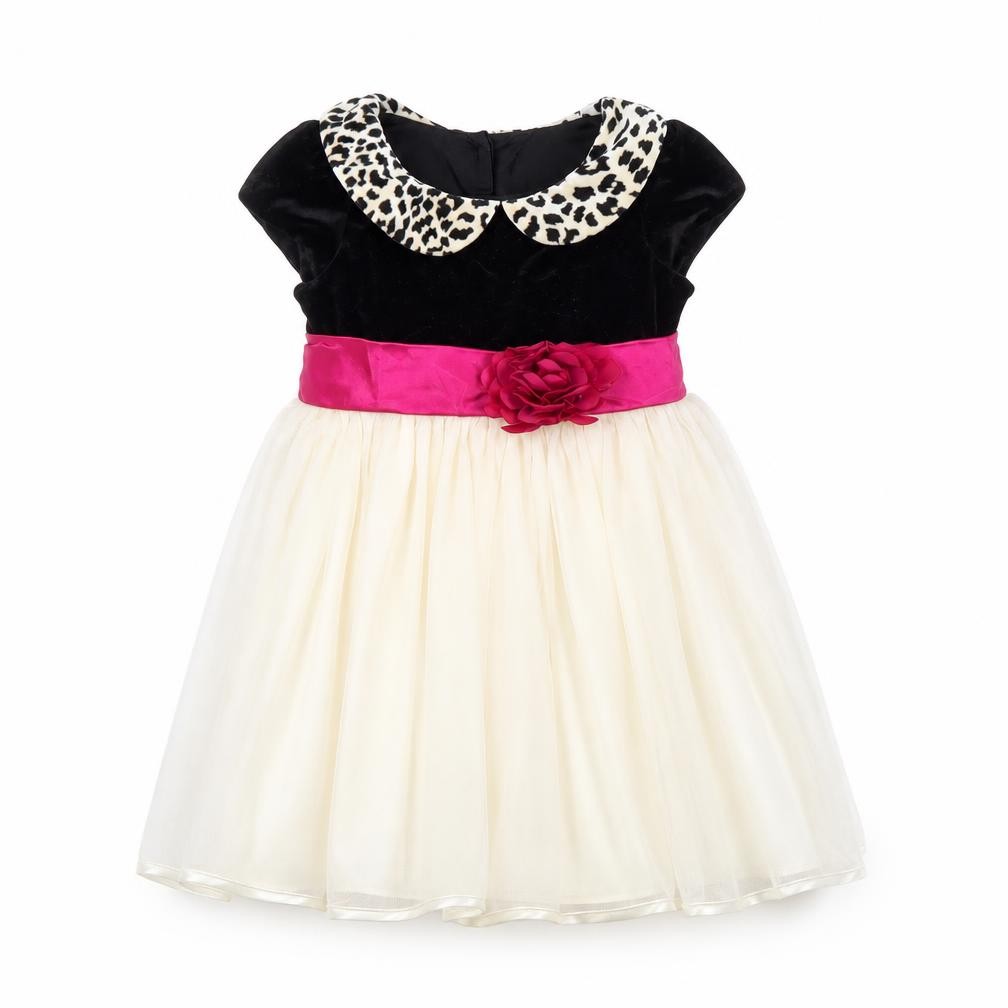 Girls Jona Michelle Size 4 Years Fit & Flare Dress Multicoloured Animal Print - front view