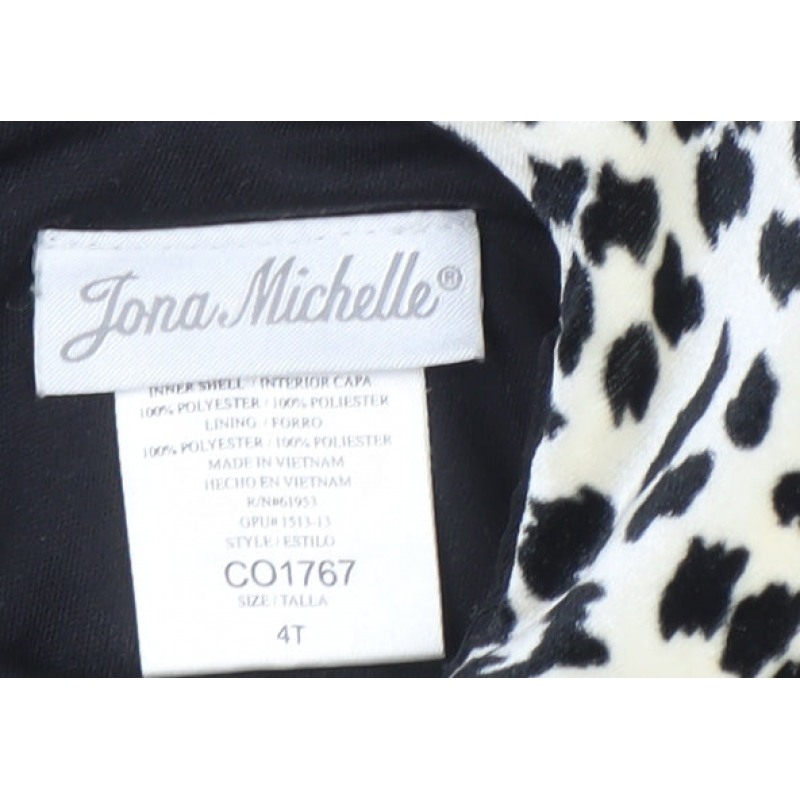 Girls Jona Michelle Size 4 Years Fit & Flare Dress Multicoloured Animal Print - close detail