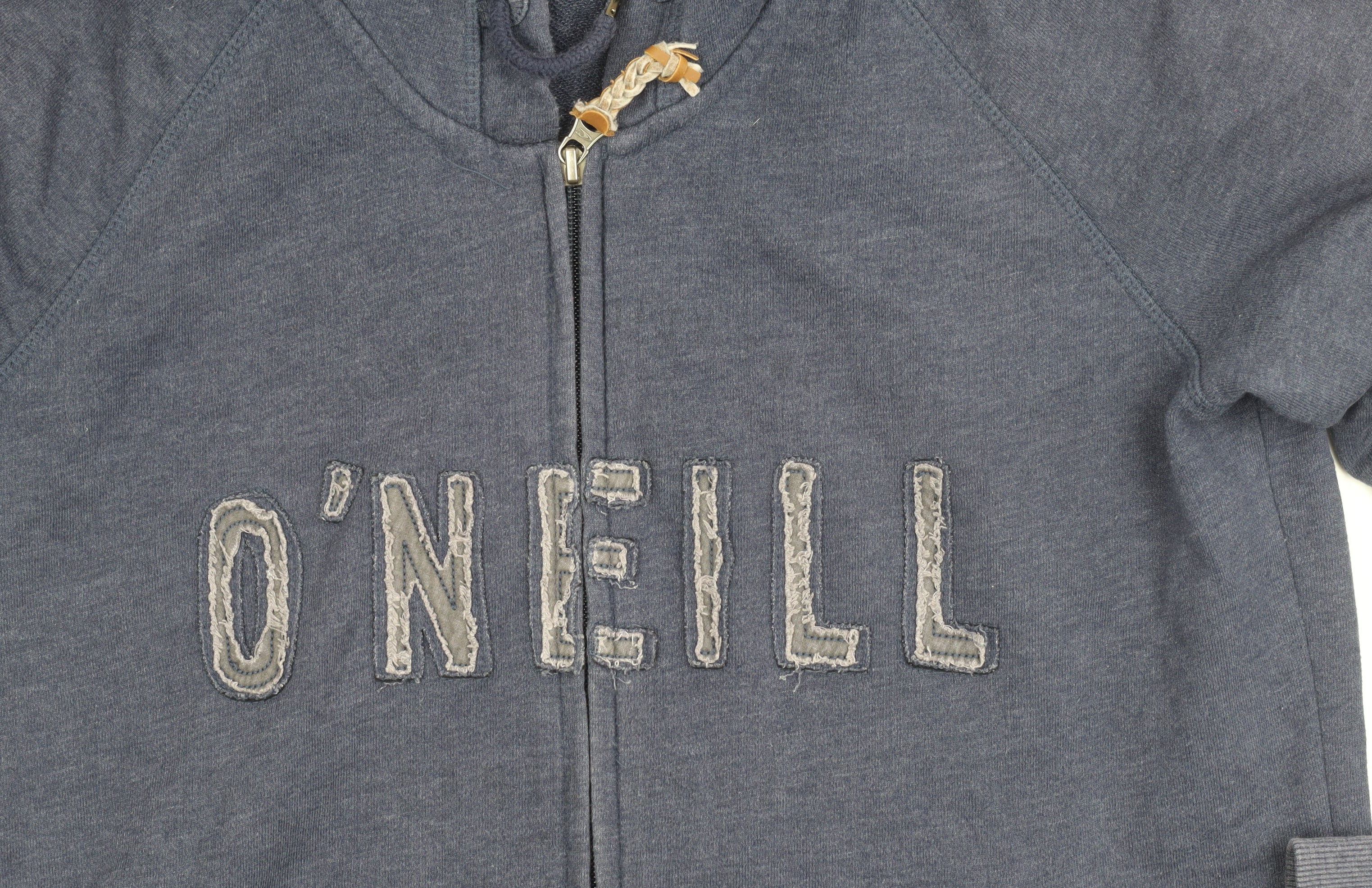 O'Neill Womens Basic Jacket Size 14 Blue Mid-Length Long Sleeve Casual Hooded - close detail