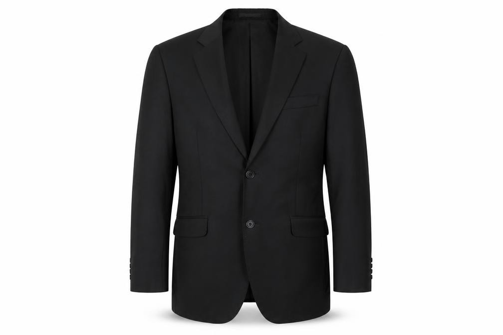Mens Busen Size 46 Jacket Blazer Black Business W32 - front view
