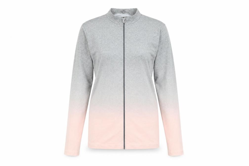 Womens WORK OUT Size M Basic Jacket Multicoloured Ombre Mid-Length Long Sleeve - front view