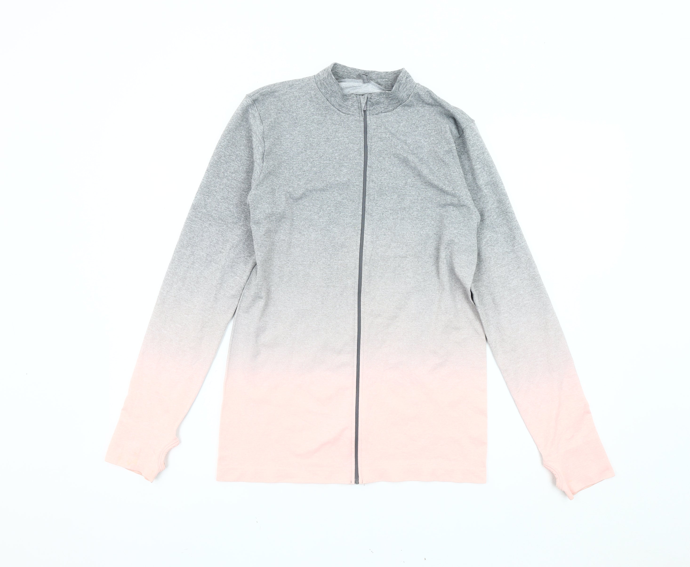 Womens WORK OUT Size M Basic Jacket Multicoloured Ombre Mid-Length Long Sleeve - reverse view