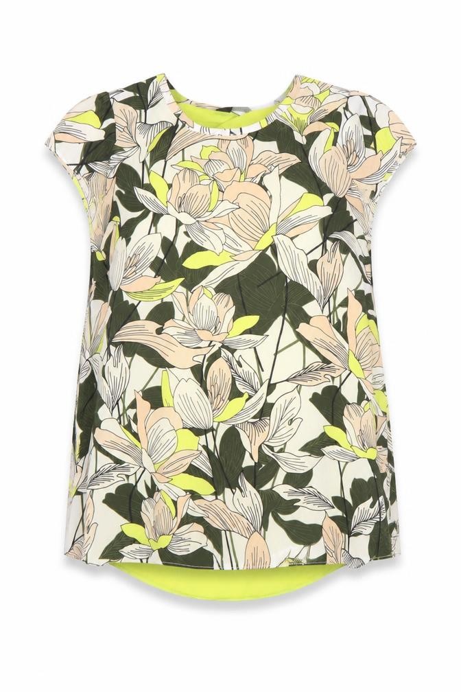 Womens Dorothy Perkins Size 8 Tunic Blouse Multicoloured Floral Round Neck - front view