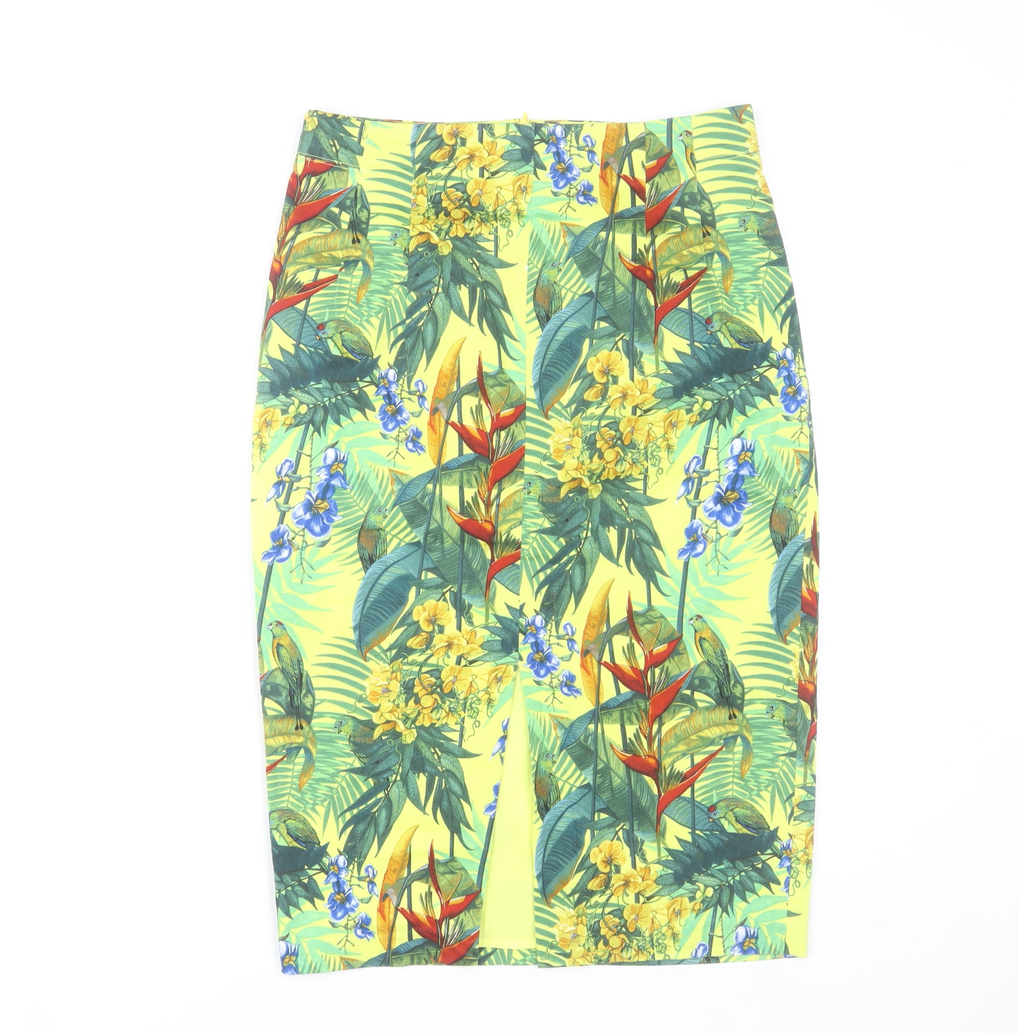 Oasis Womens Straight & Pencil Skirt Size 10 Multicoloured Floral Casual Stretch - reverse view