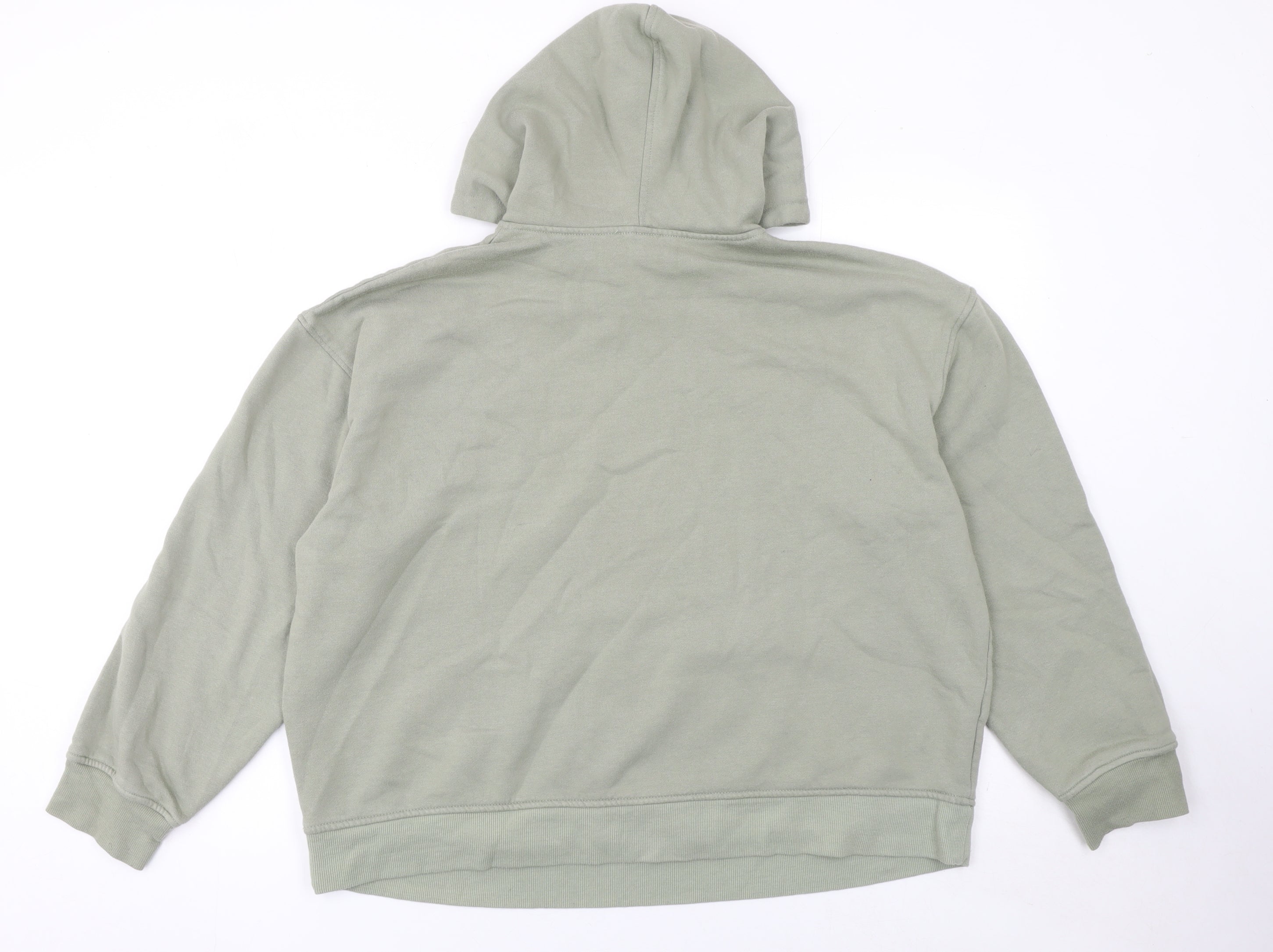 Womens New Look Size S Pullover Hoodie Green Long Sleeve Casual Hooded - close detail