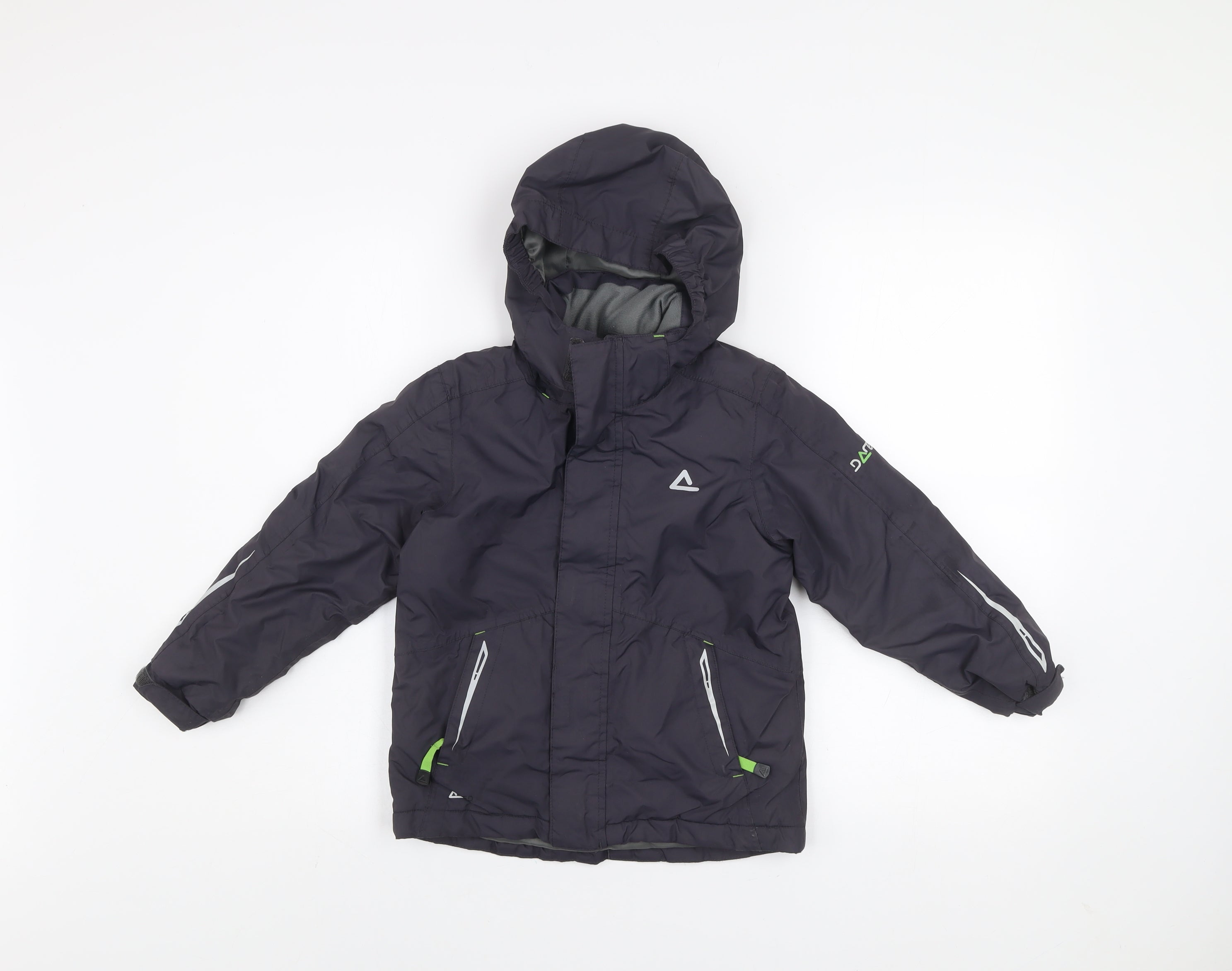 Boys Dare 2B Size 6 Years Ski Jacket Black Mid-Length Long Sleeve Activewear Zip - reverse view