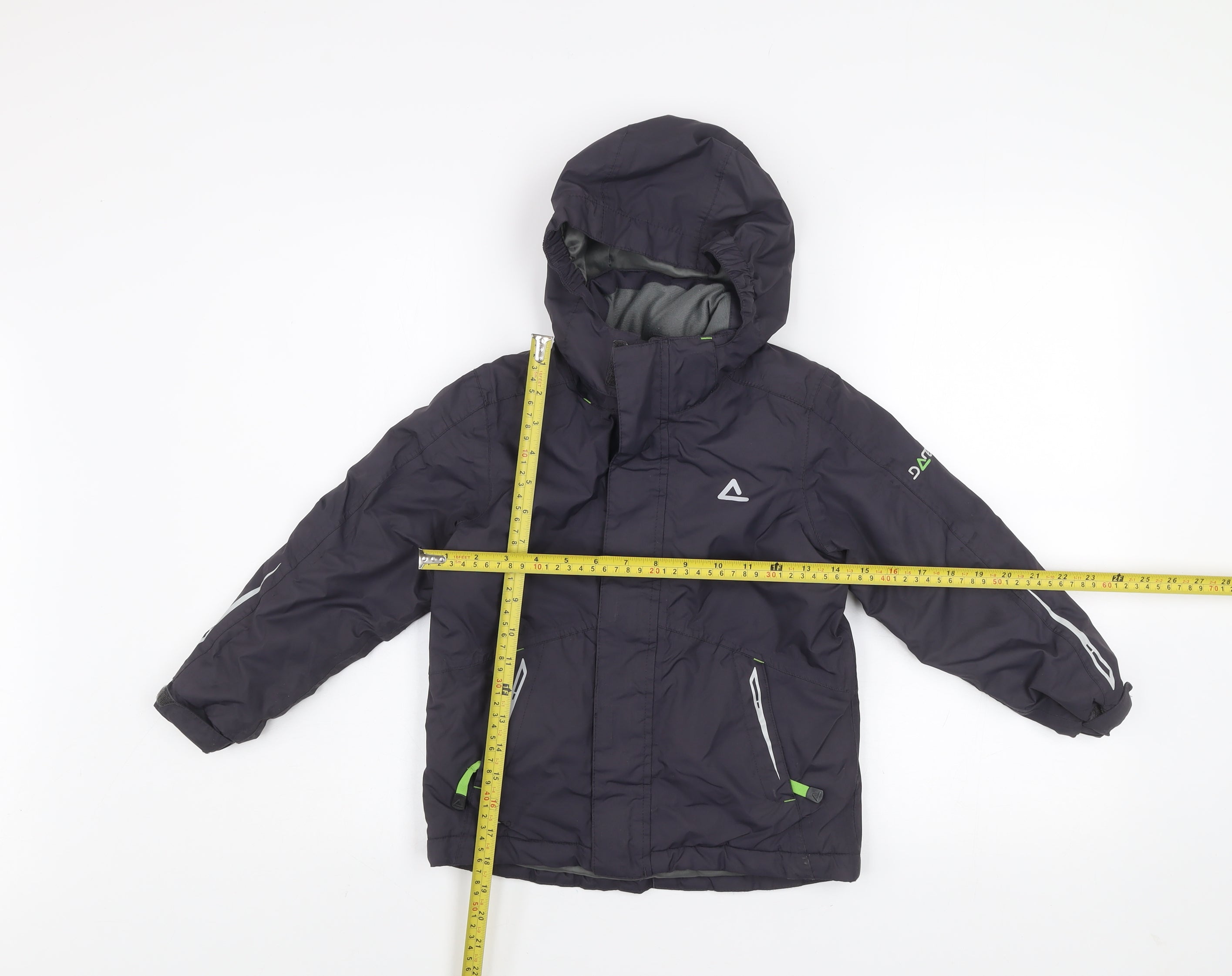 Boys Dare 2B Size 6 Years Ski Jacket Black Mid-Length Long Sleeve Activewear Zip - label detail