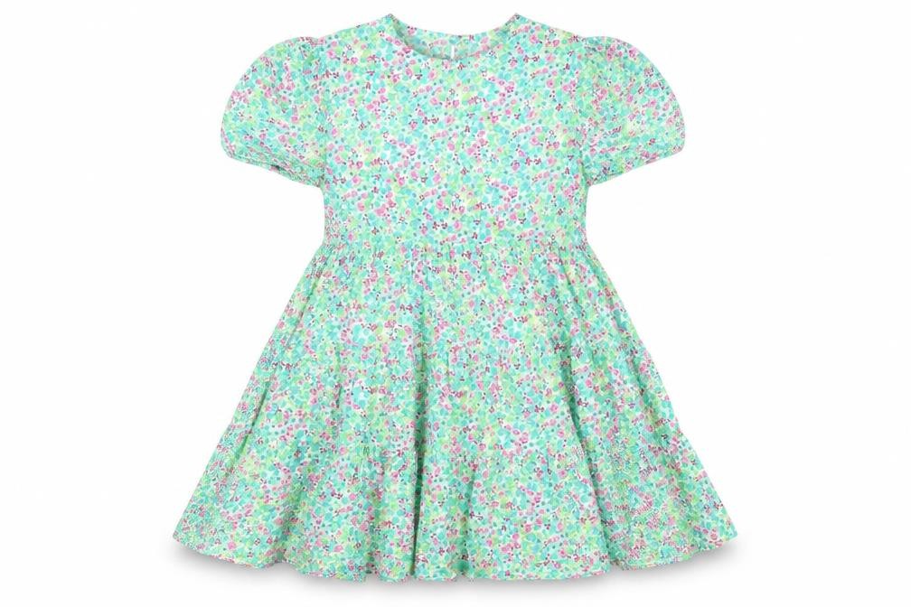 Womens Glamorous Size 8 Skater Dress Multicoloured Floral Short Round Neck - front view
