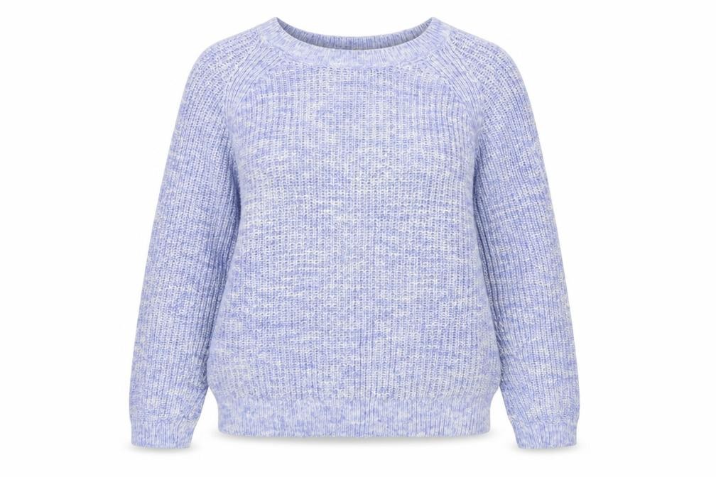 Marks & Spencer Womens Pullover Jumper Size M Blue Crew Neck Long Sleeve Casual - front view