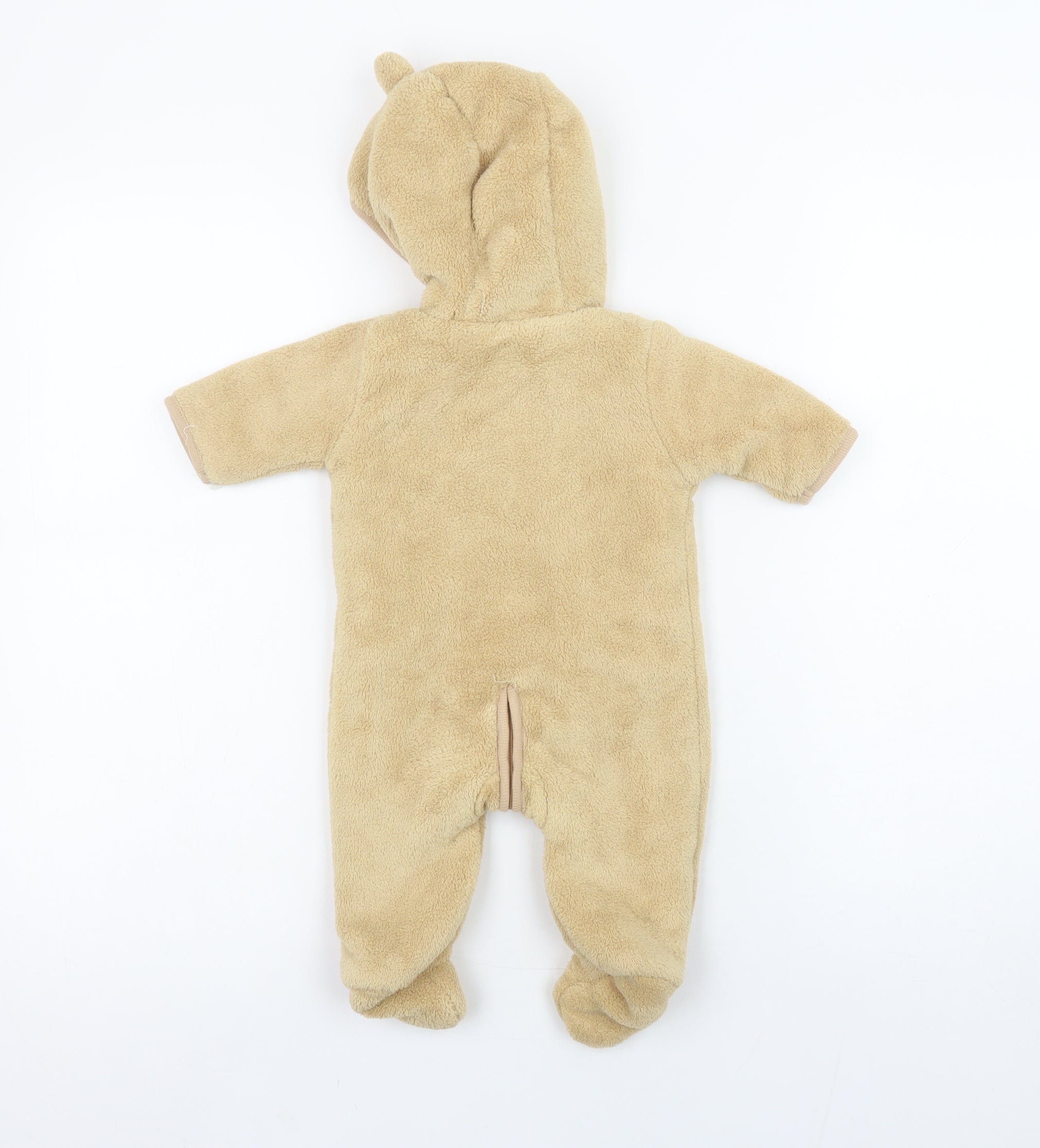 Absorba Unisex Baby & Toddler Puffer Jacket Snowsuit Size 3-6 Months Beige - close detail