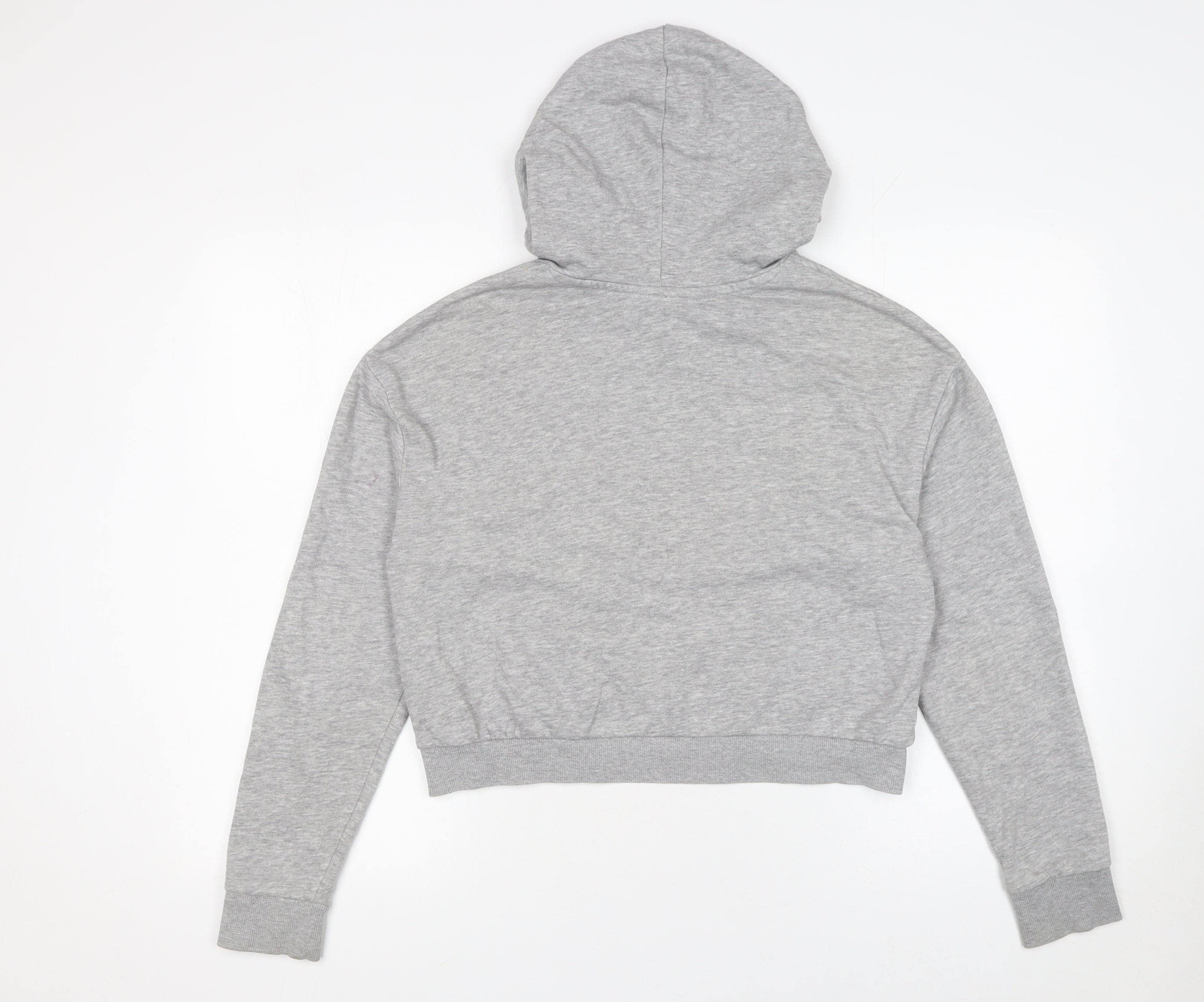 Marks & Spencer Womens Pullover Hoodie Size S Grey Long Sleeve Casual Hooded - close detail
