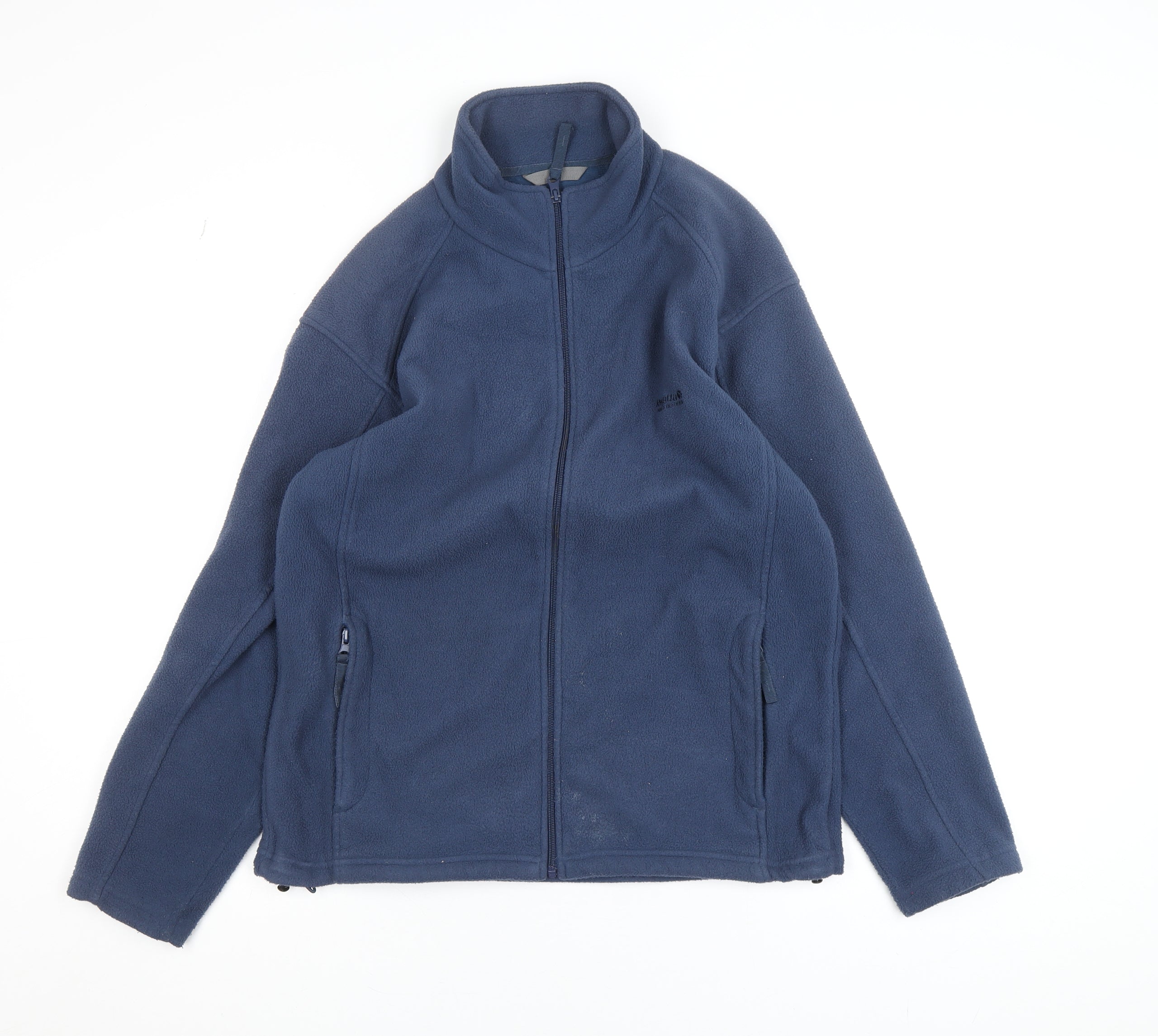 Regatta Mens Full Zip Sweatshirt Size S Blue Long Sleeve Logo - reverse view