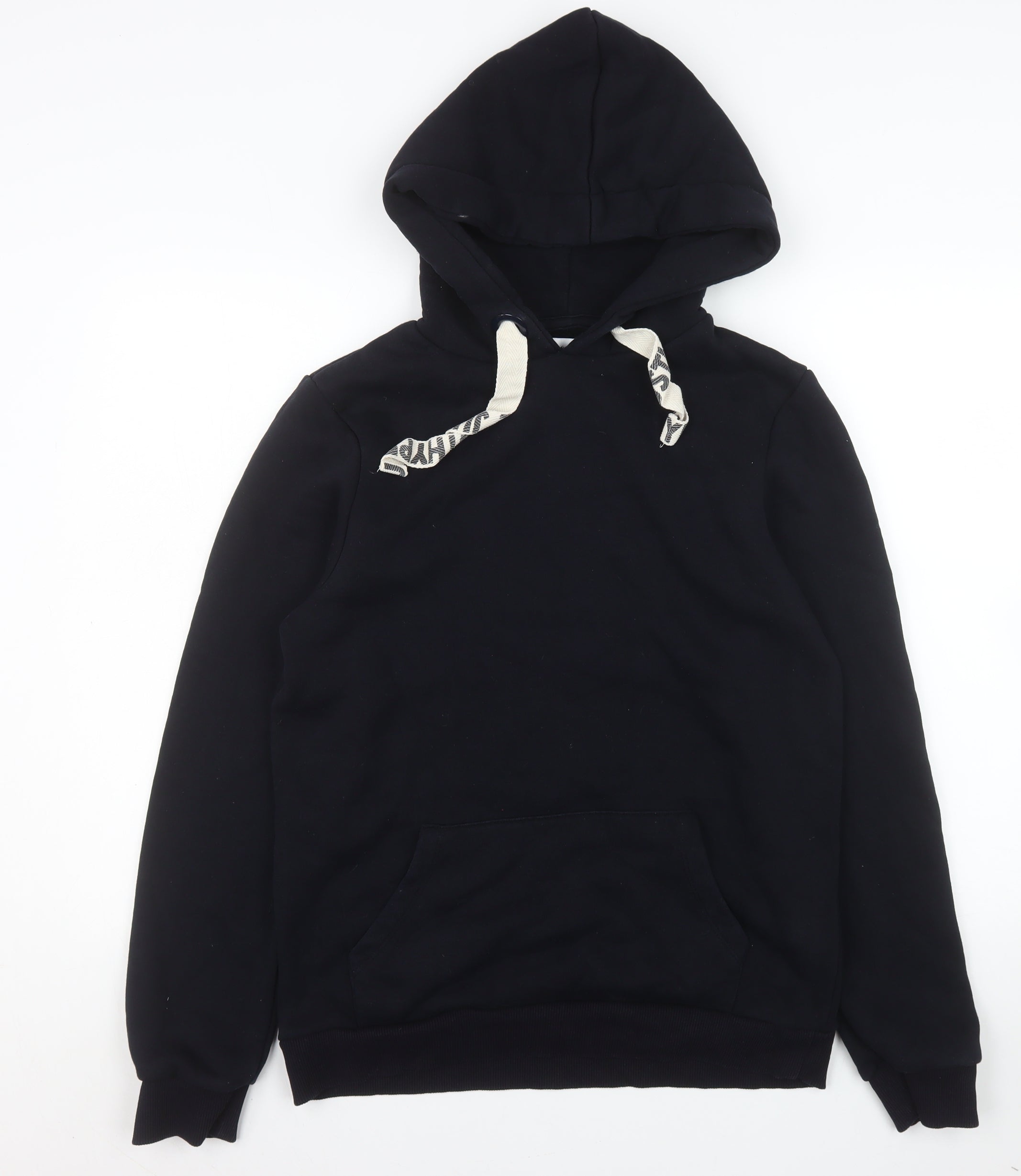 Hype Womens Pullover Hoodie Size 10 Black Long Sleeve Casual Hooded Logo - reverse view