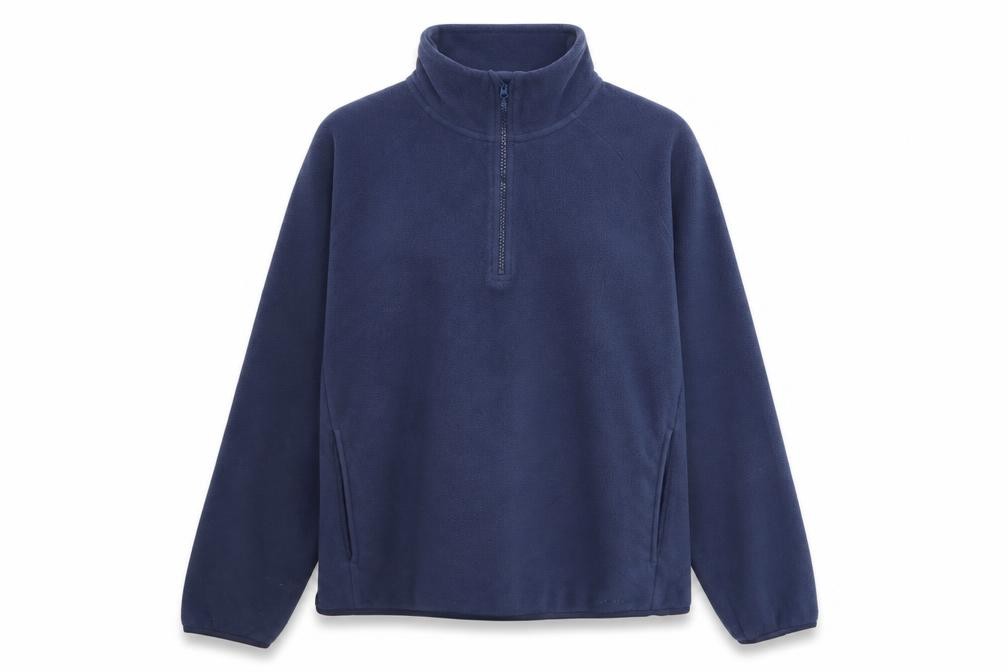 Animal Womens Pullover Sweatshirt Size 16 Blue Long Sleeve Casual 1/2 Zip - front view