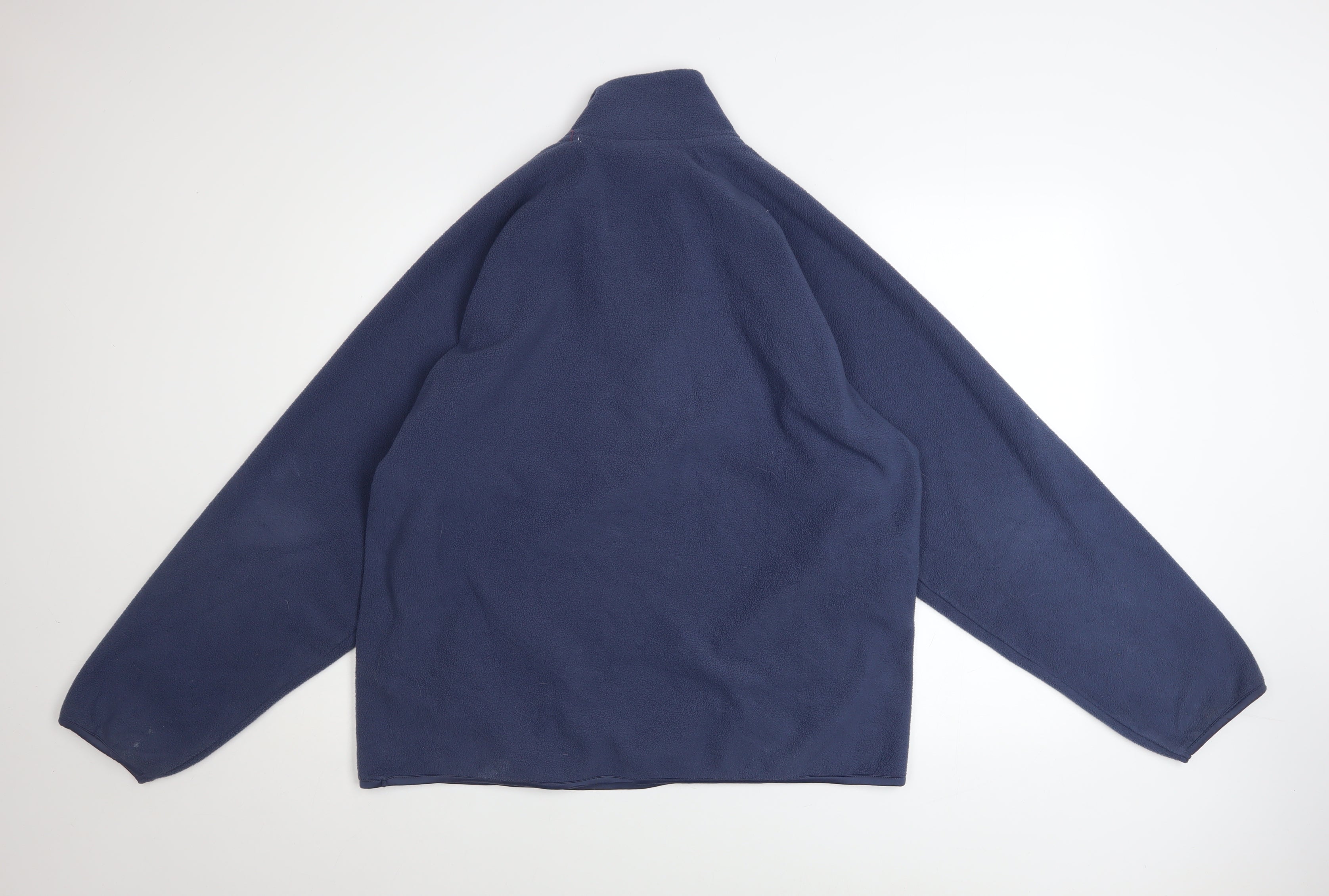 Animal Womens Pullover Sweatshirt Size 16 Blue Long Sleeve Casual 1/2 Zip - close detail