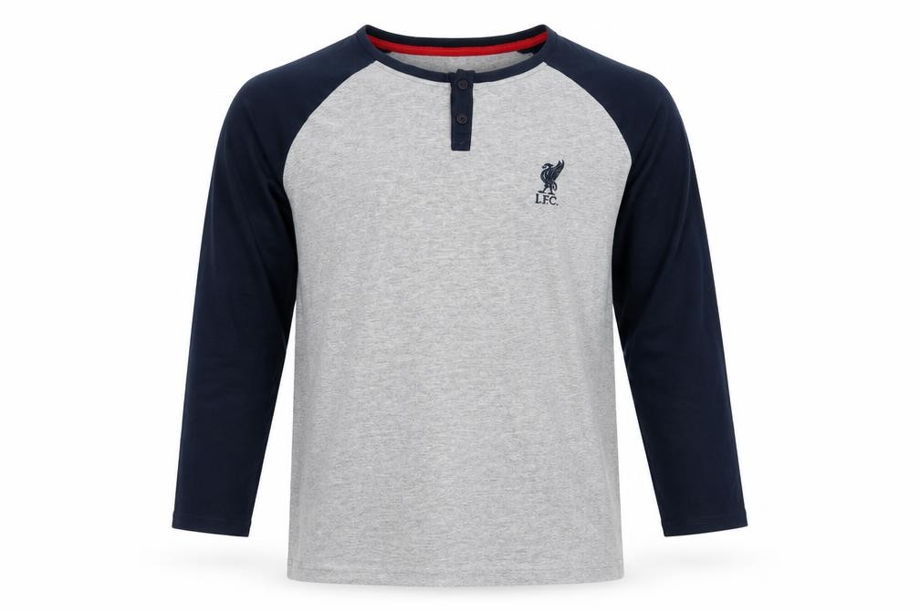 L.F.C. Boys Pyjama Top Size 11-12 Years Multicoloured Solid Long Sleeve - front view