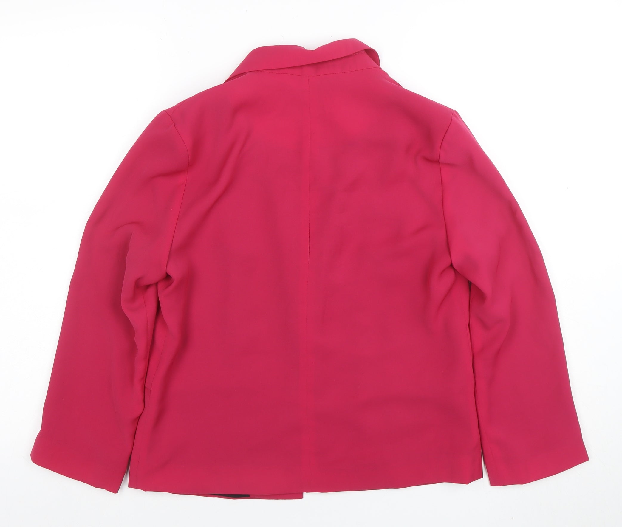NEXT Womens Trouser Suit Blazer Size 10 Pink Long Sleeve Business Lined - close detail