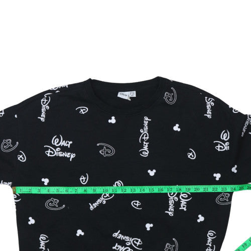 Primark Womens Pullover Sweatshirt Size L Black Logo Long Sleeve Casual - label detail