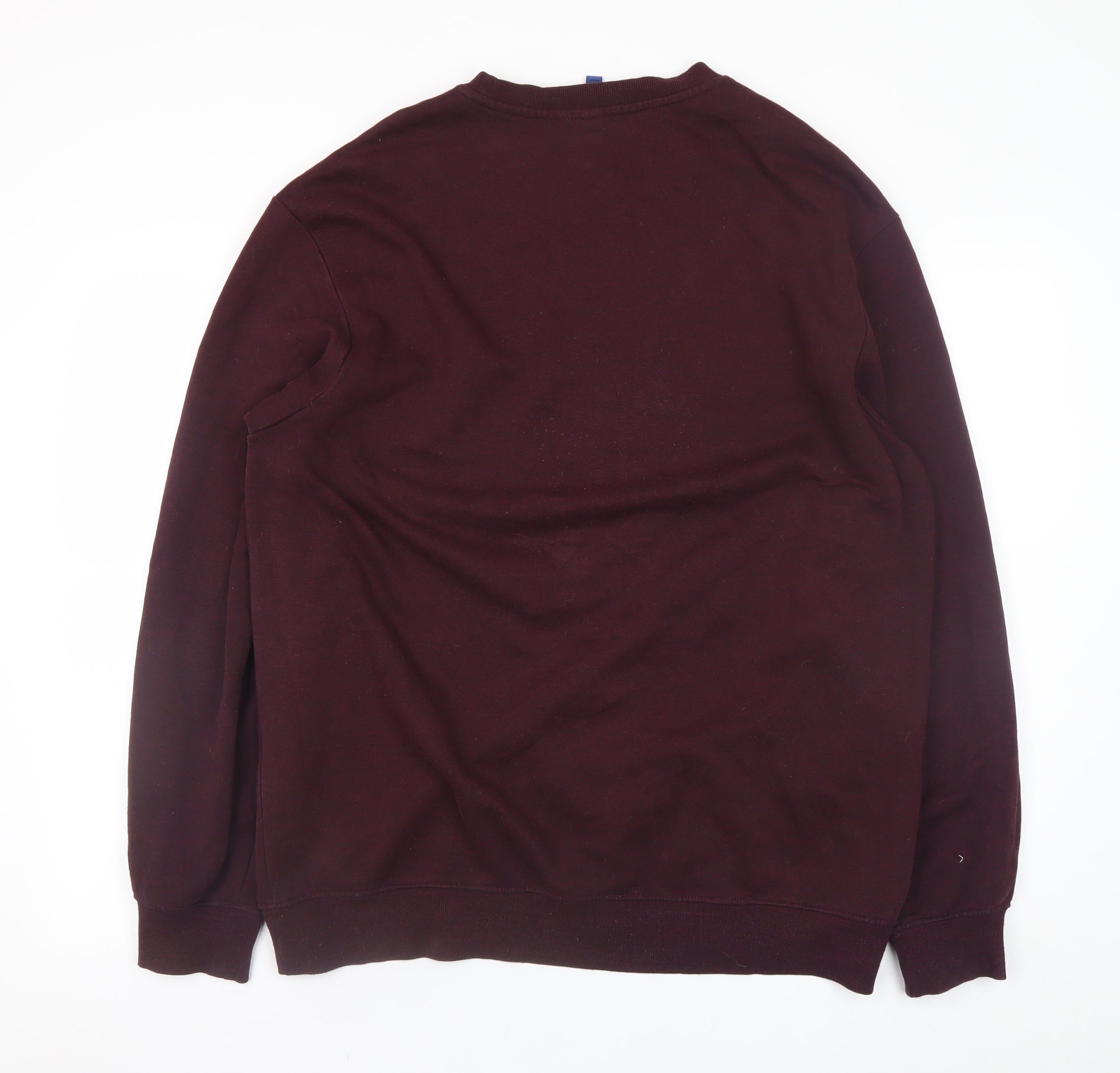 H&M Mens Pullover Sweatshirt Size L Brown Long Sleeve All Seasons - close detail