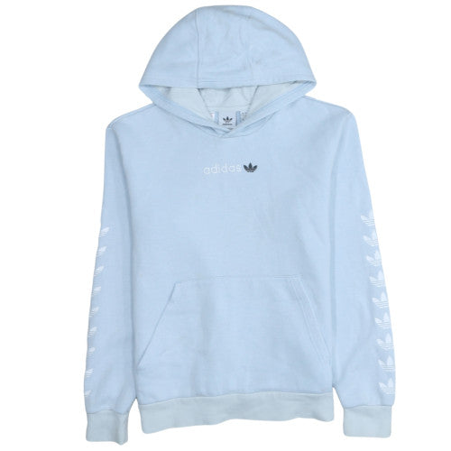 Adidas Girls Pullover Hoodie Size 13-14 Years Blue Graphic Print Long Sleeve - reverse view